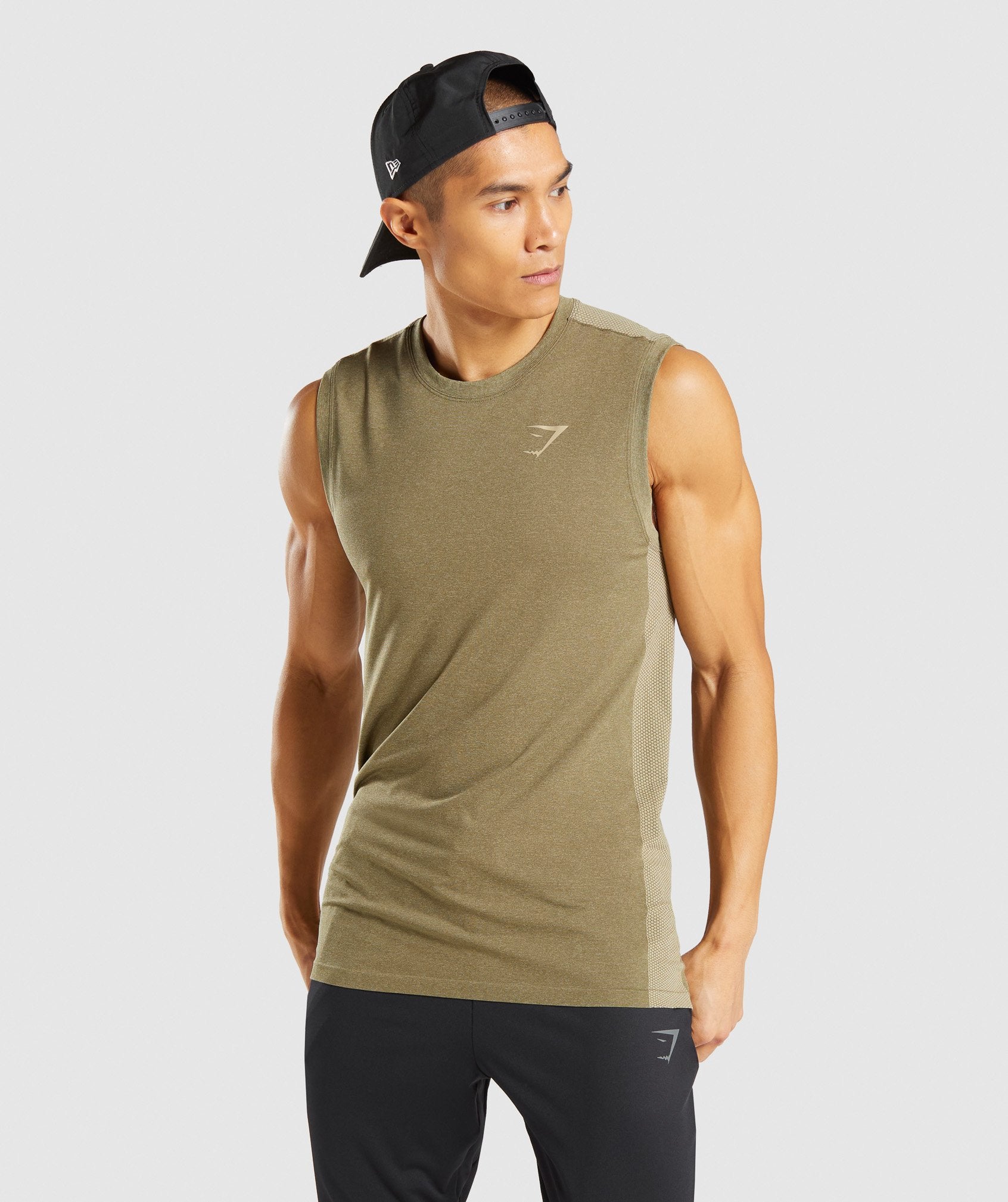 Regulate Training Tank in Dark Green/Beige - view 1