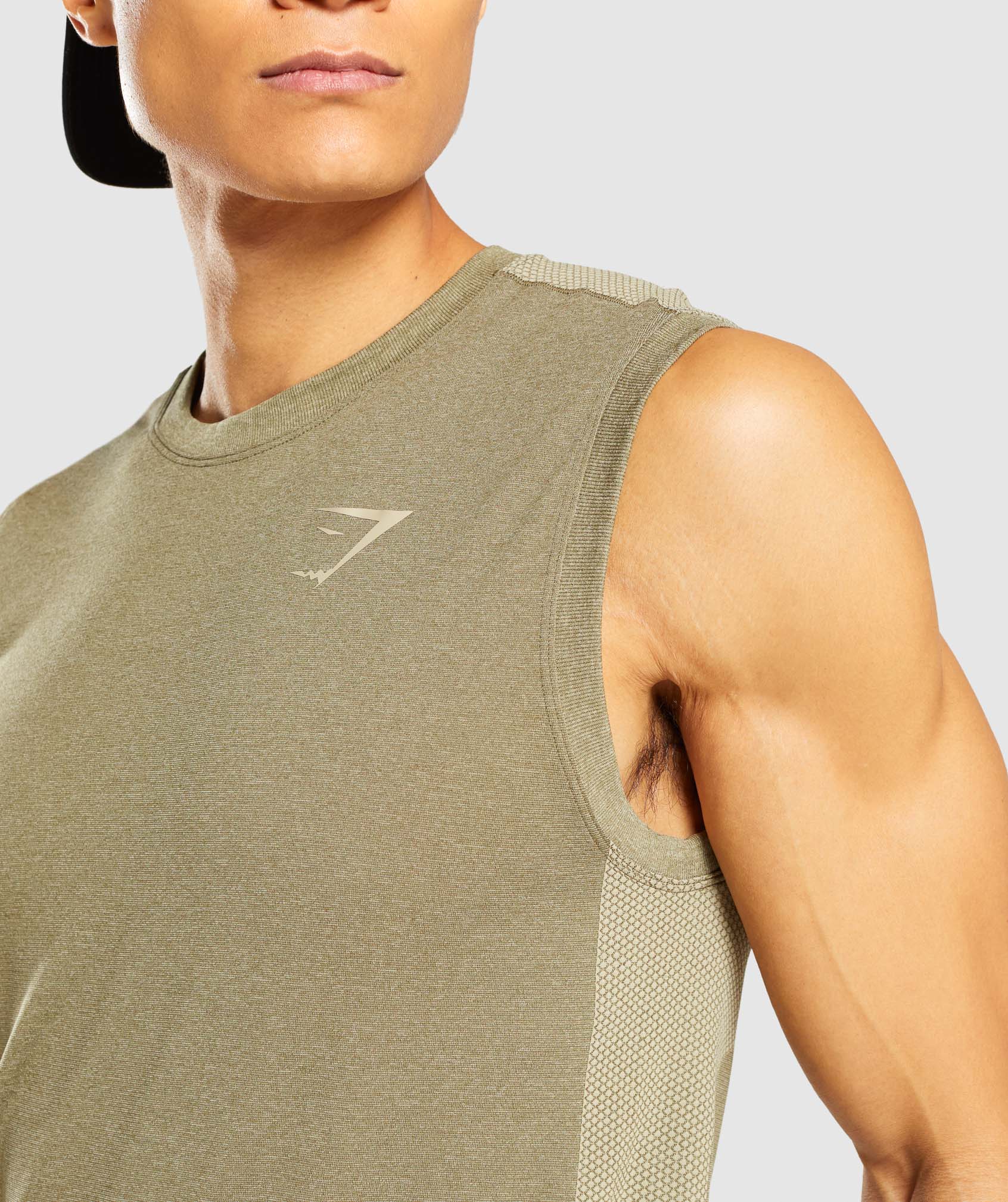 Regulate Training Tank in Dark Green/Beige - view 6