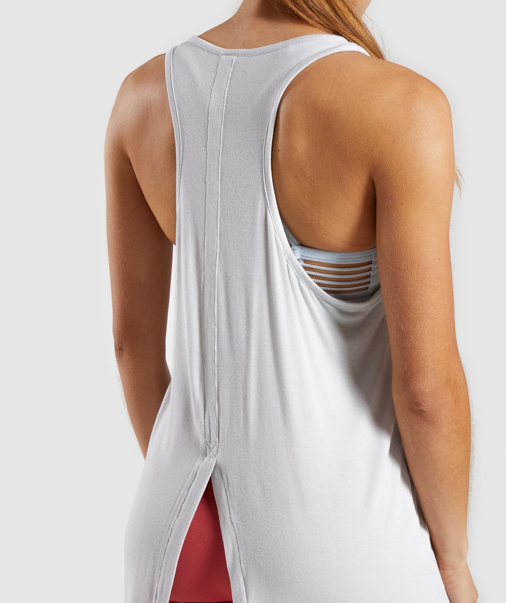 Relaxed Graphic Vest in Light Grey - view 4