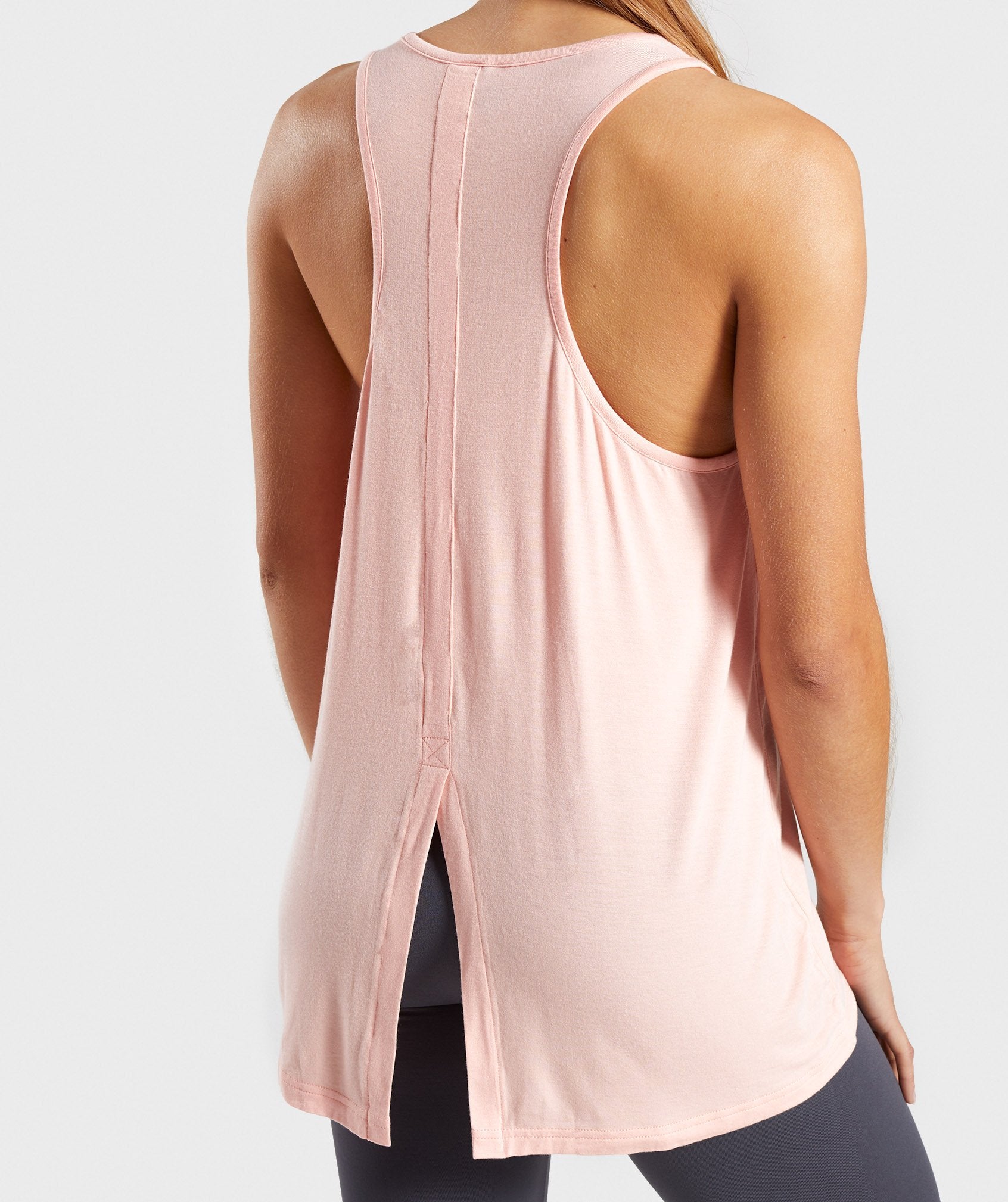 Relaxed Graphic Vest in Washed Peach - view 6