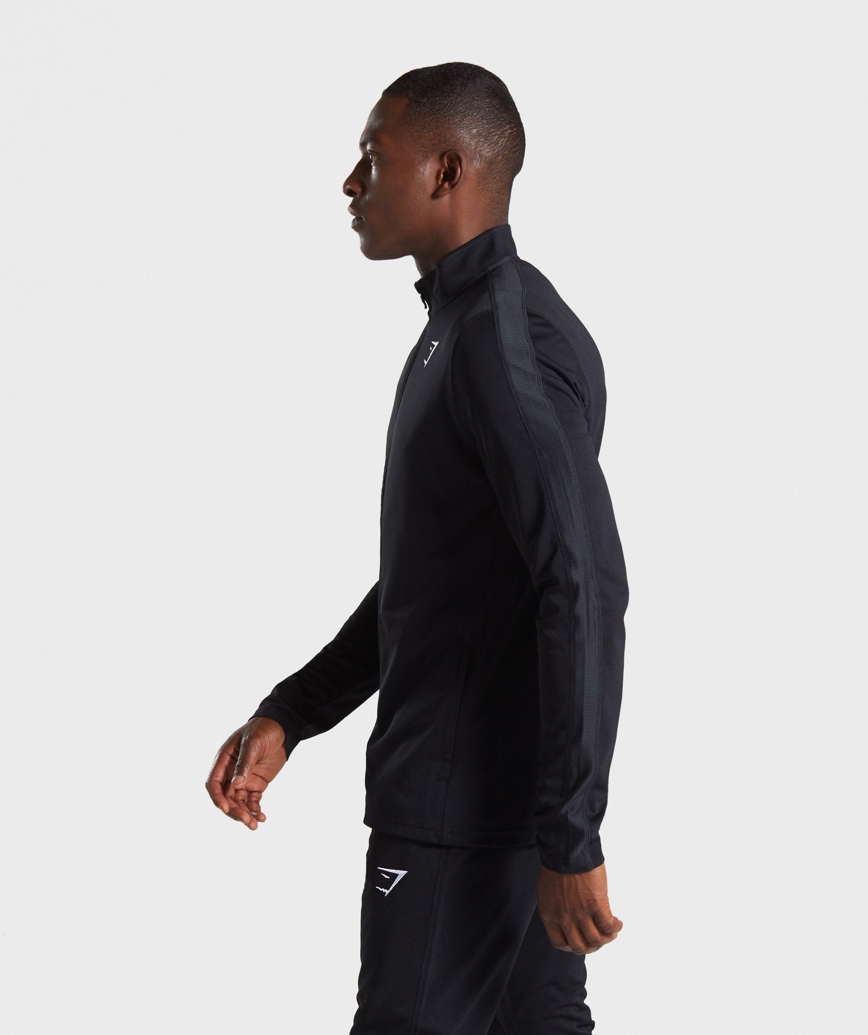 React Training Track Top in Black - view 3