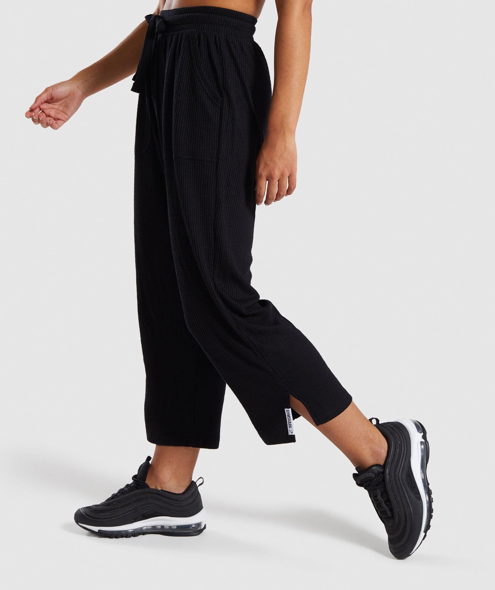 Relaxed Joggers in Black - view 3