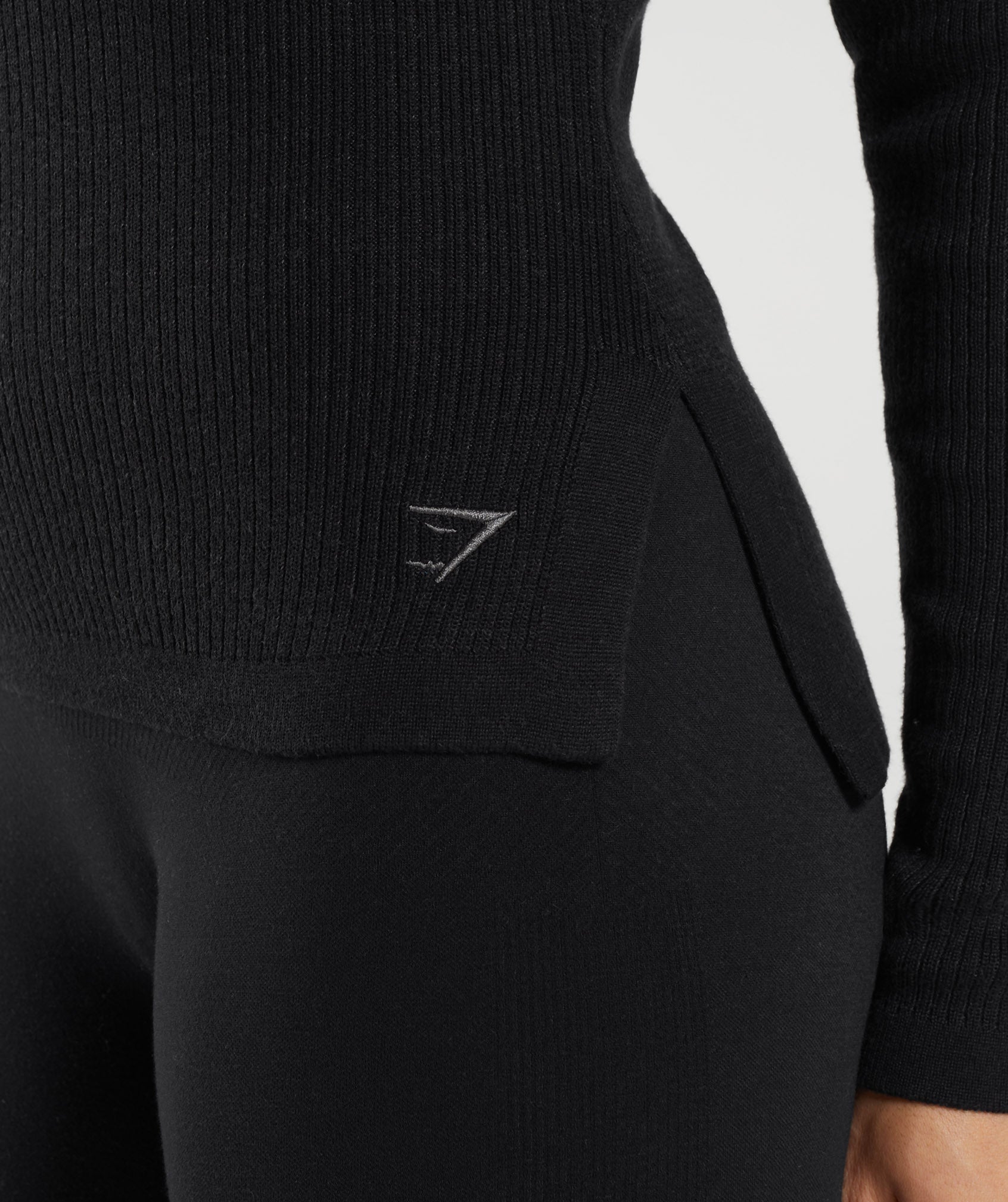 Pause Knitwear Long Sleeve Top in Black/Onyx Grey - view 6