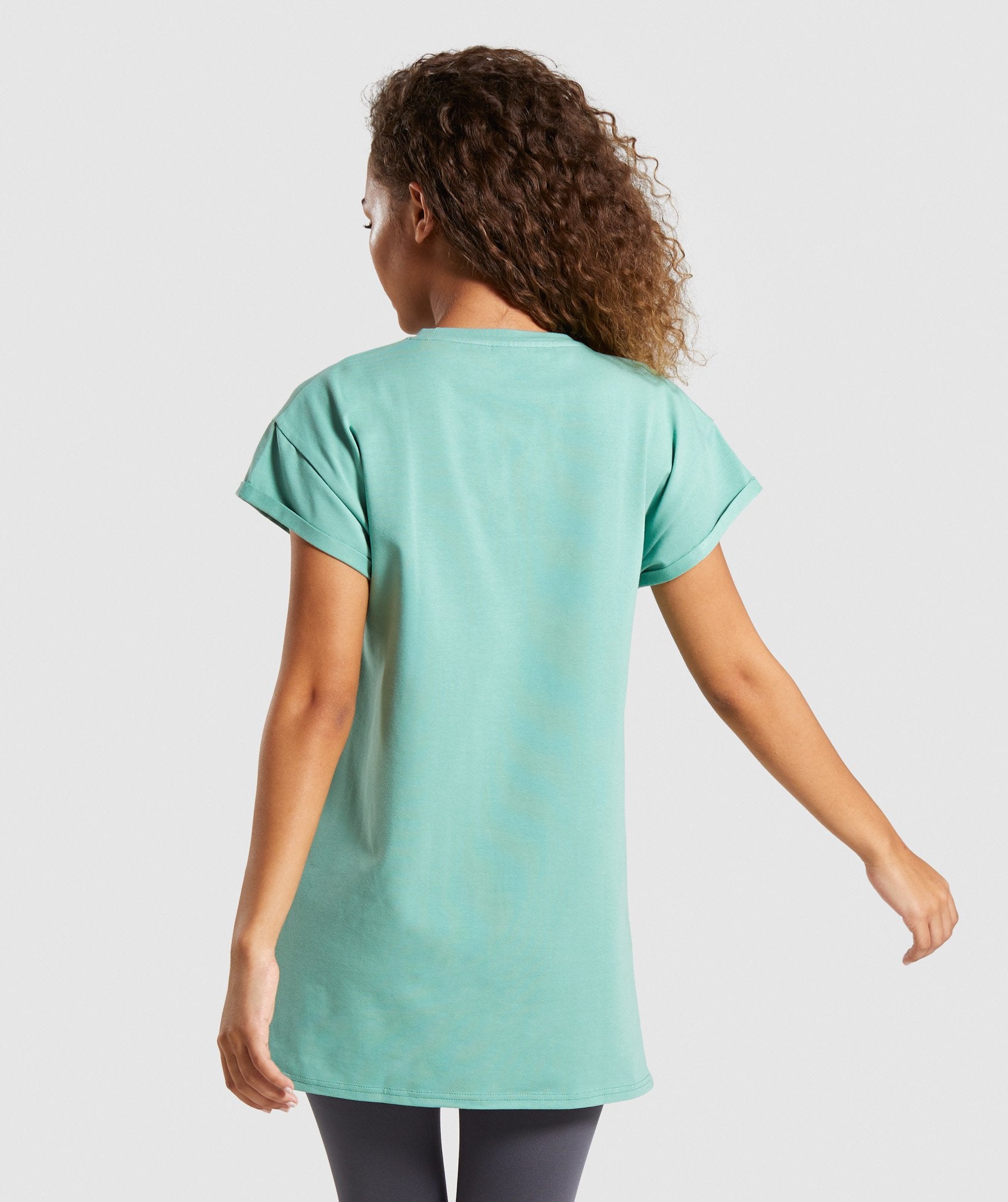 Roots Longline Tee in Green - view 2