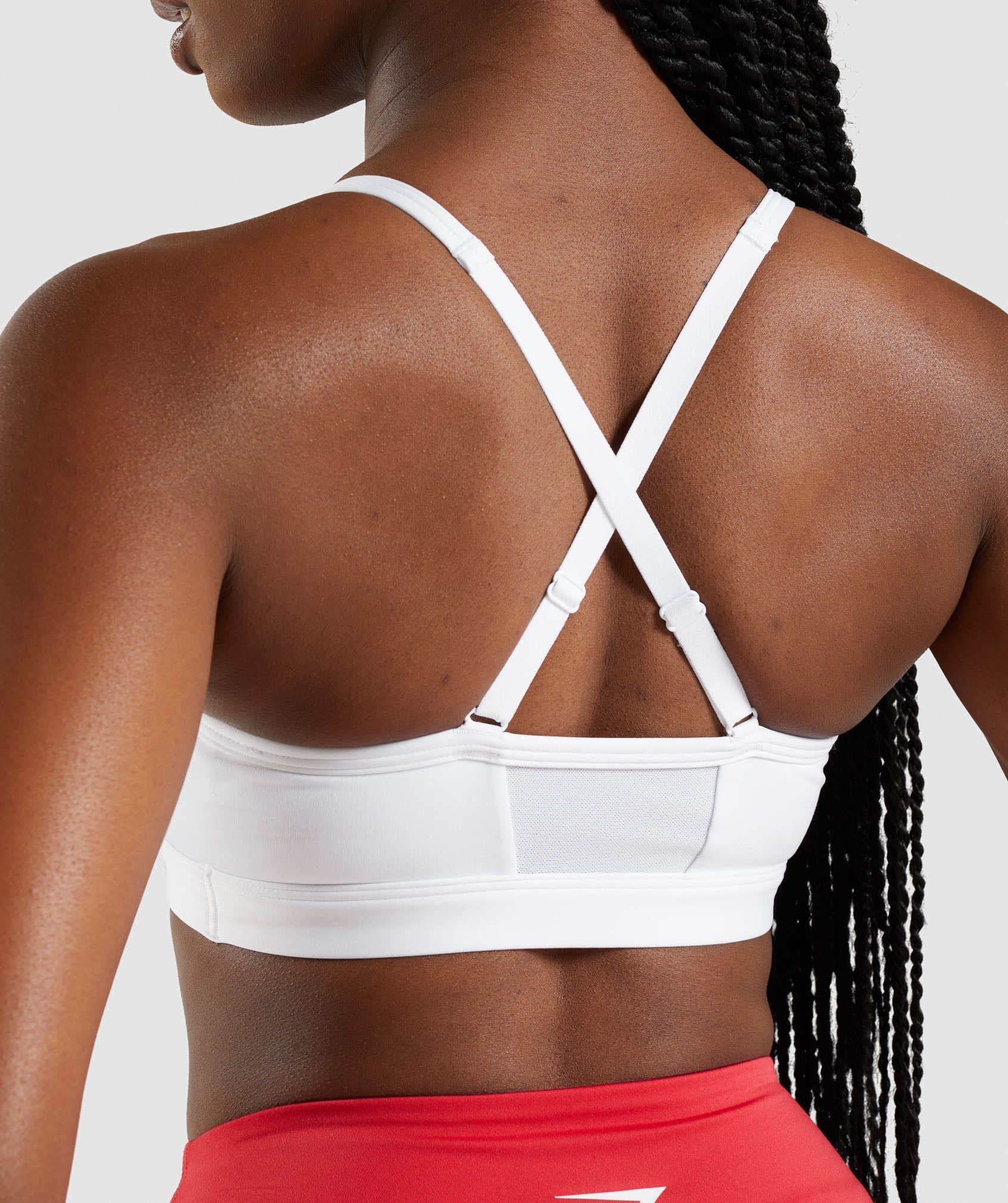 Ruched Sports Bra in White - view 6