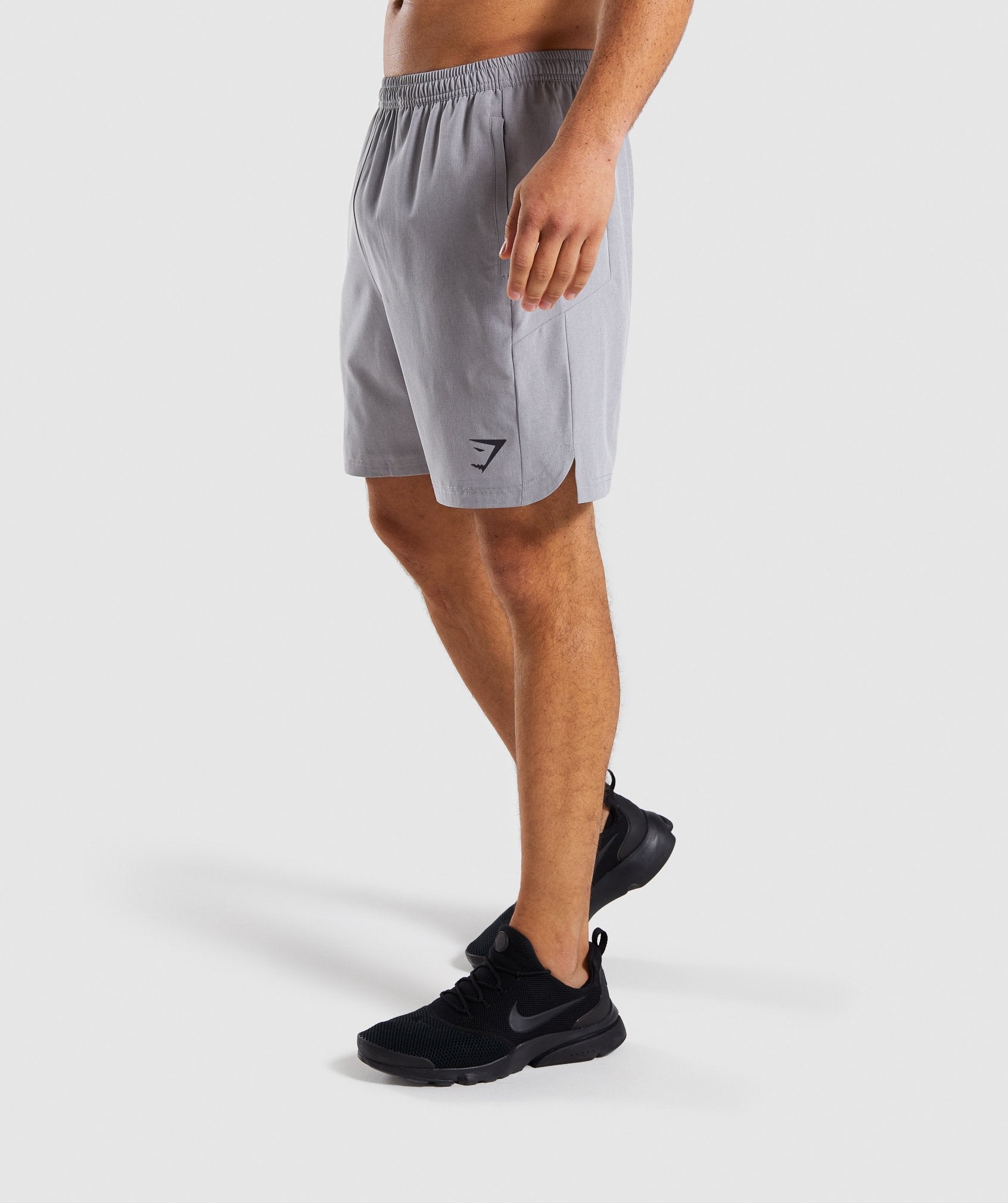 Running Shorts in Light Grey - view 3