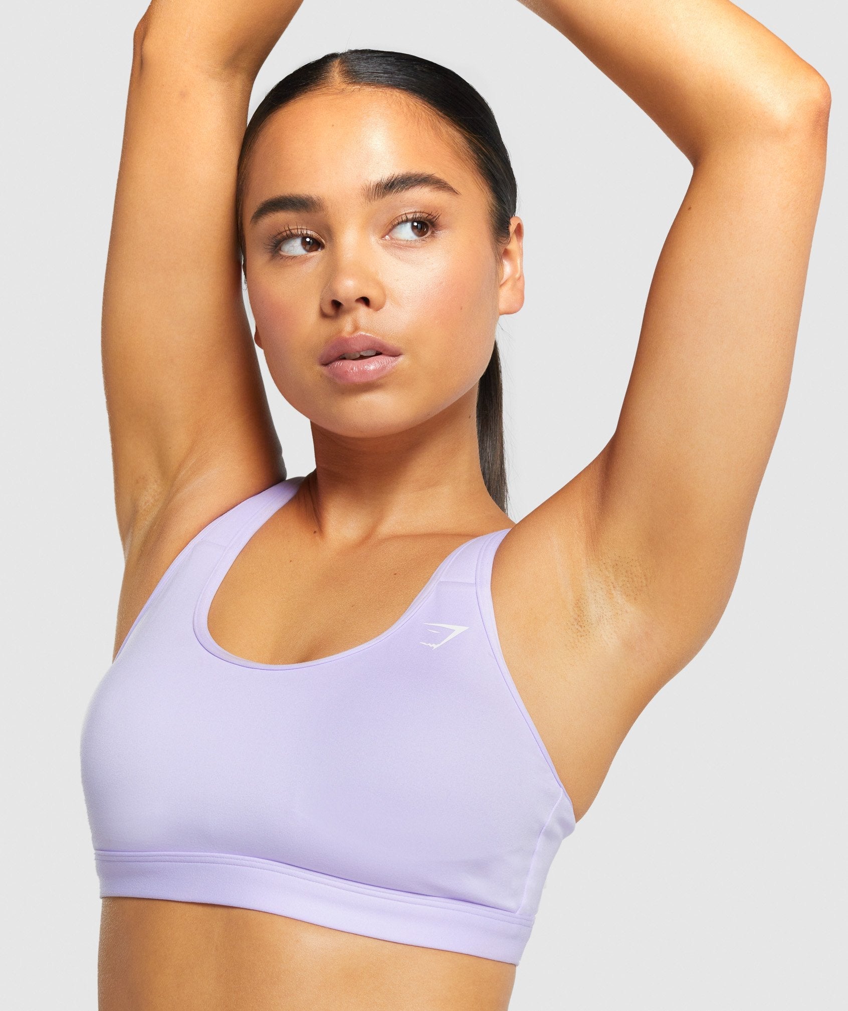 Scoop Neck Sports Bra in Light Purple - view 5