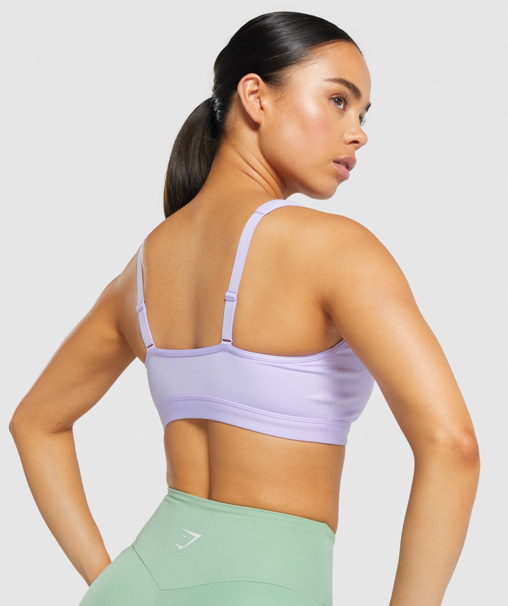 Scoop Neck Sports Bra in Light Purple - view 6