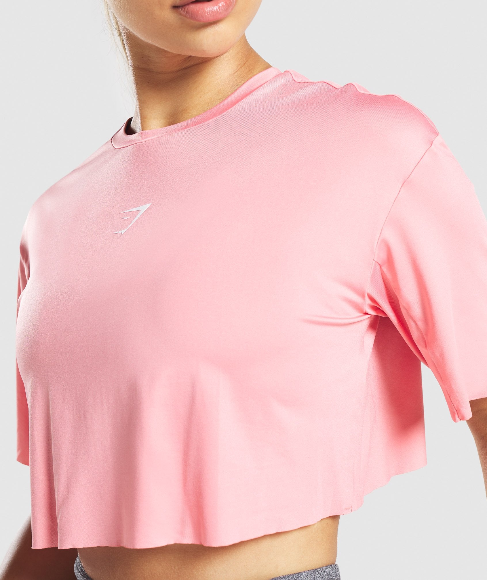 Sol Lift Crop Tee in Coral