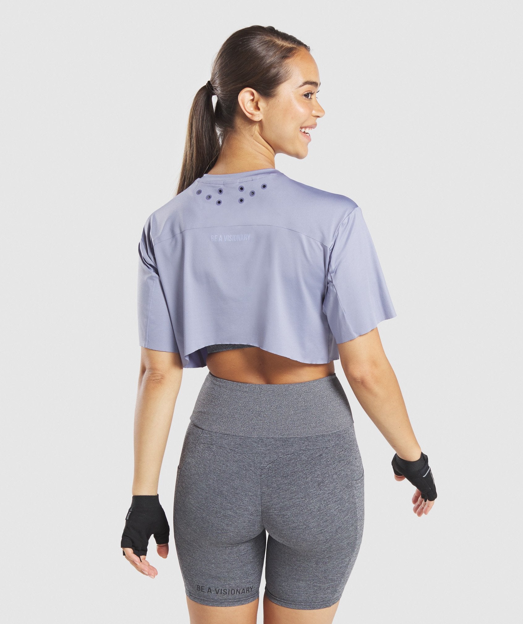 Sol Lift Crop Tee in Blue