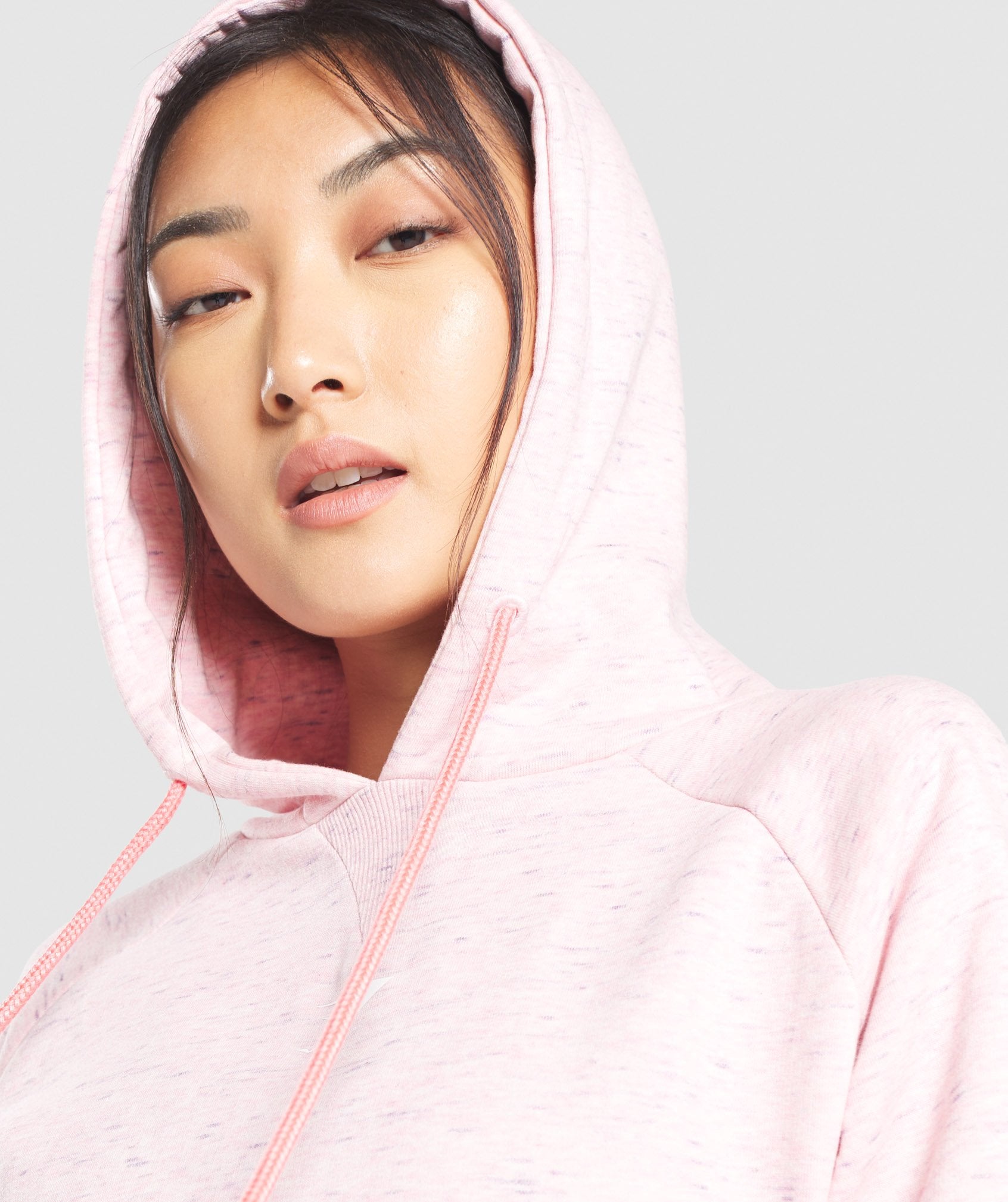 Sol Lift Oversized Hoodie in Coral Marl - view 6