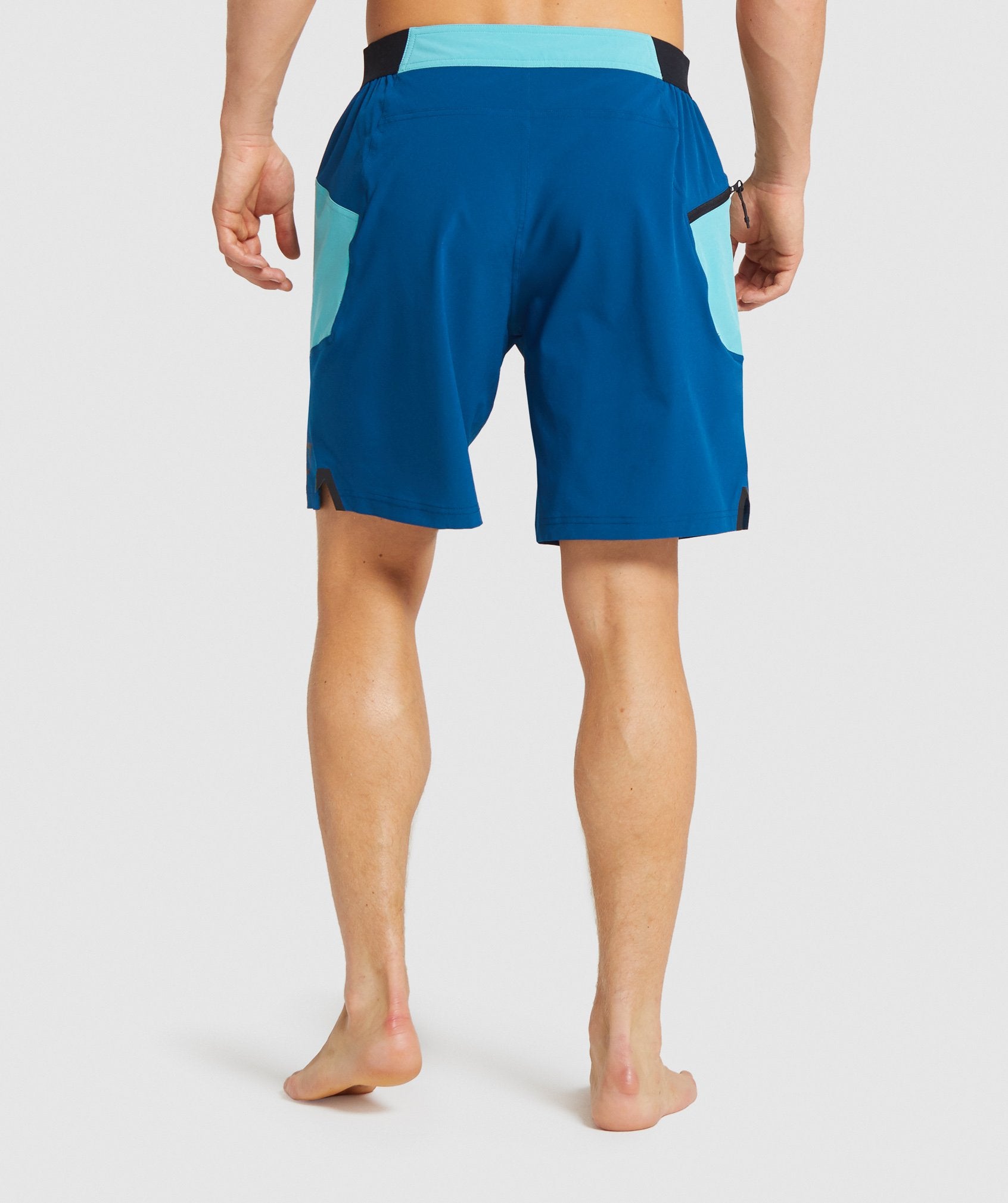 Swim Board Shorts in Aqua Green/Petrol Blue