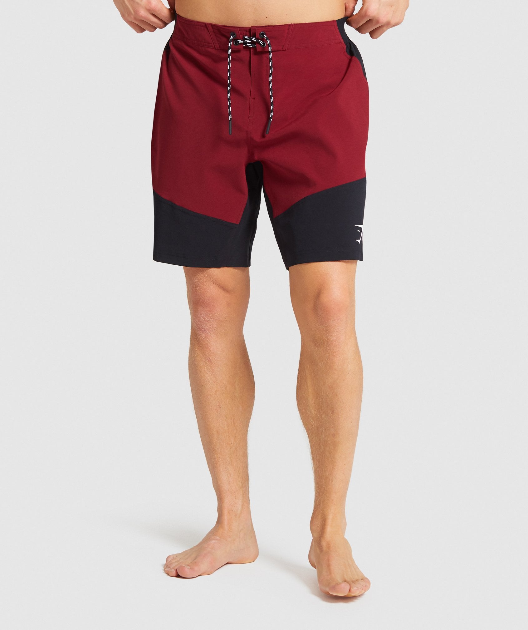 Swim Board Shorts in Claret/Black