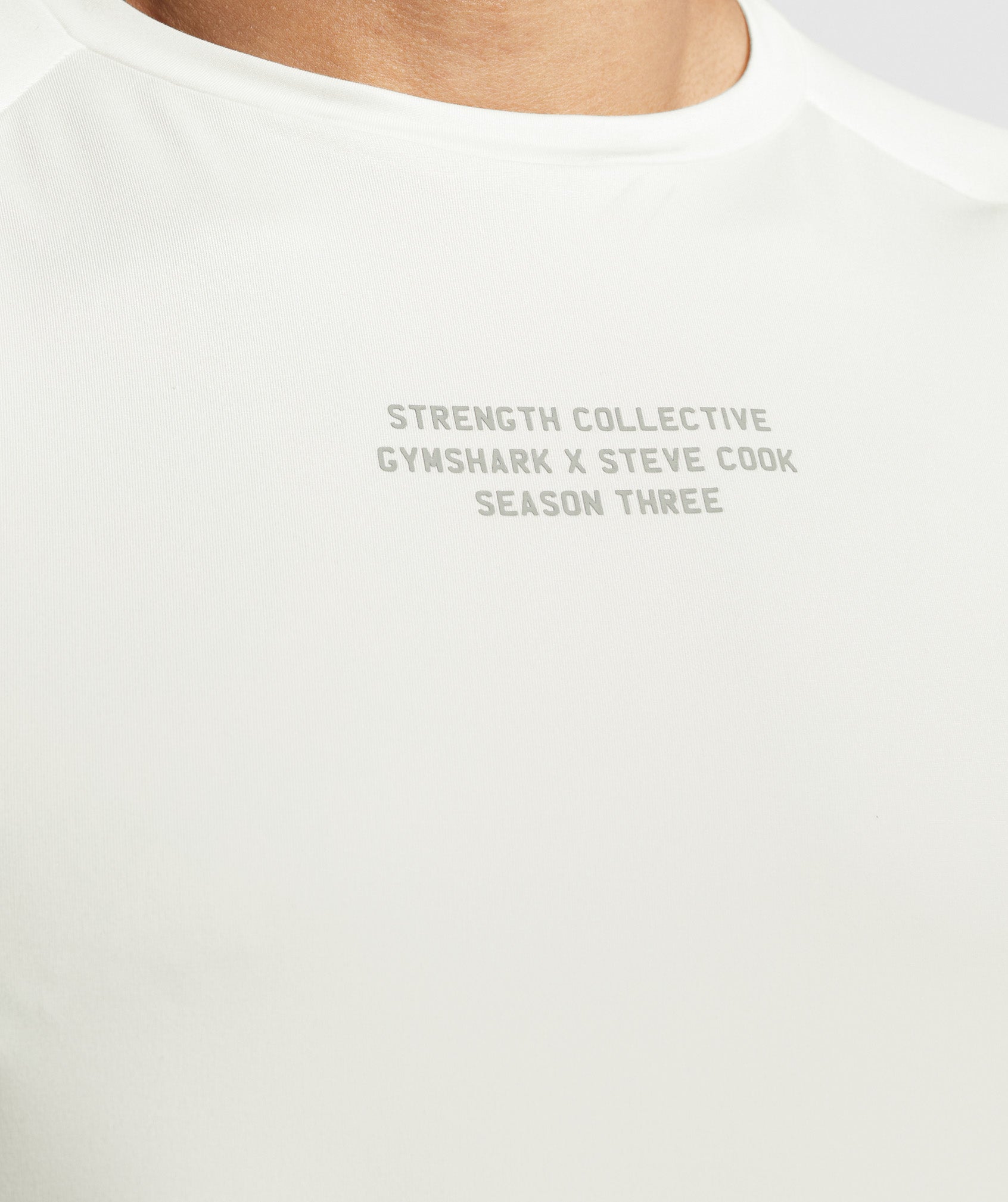 Gymshark//Steve Cook T-Shirt in Off White - view 4