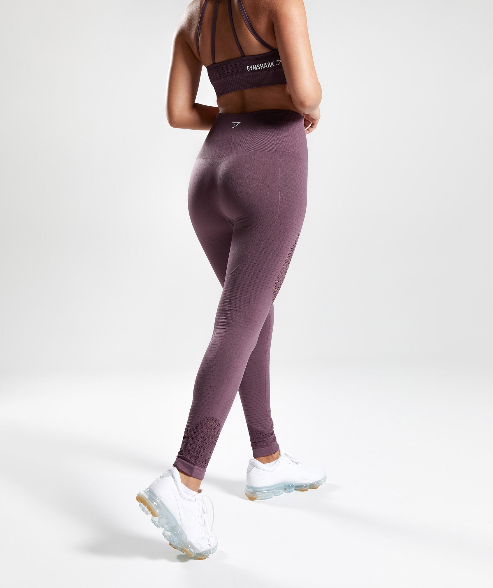 Energy Seamless High Waisted Leggings in Purple Wash - view 2