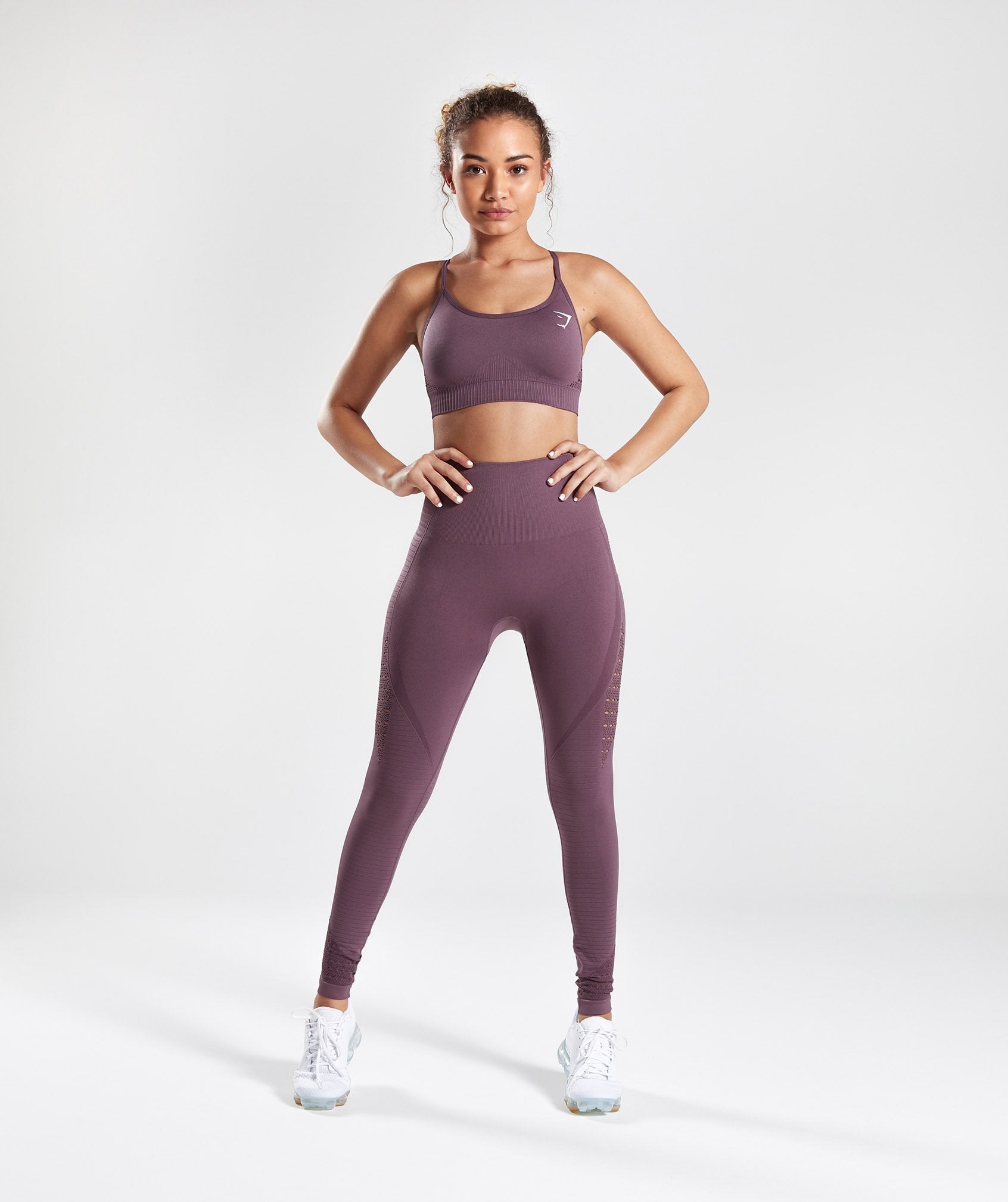 Energy Seamless High Waisted Leggings in Purple Wash - view 4