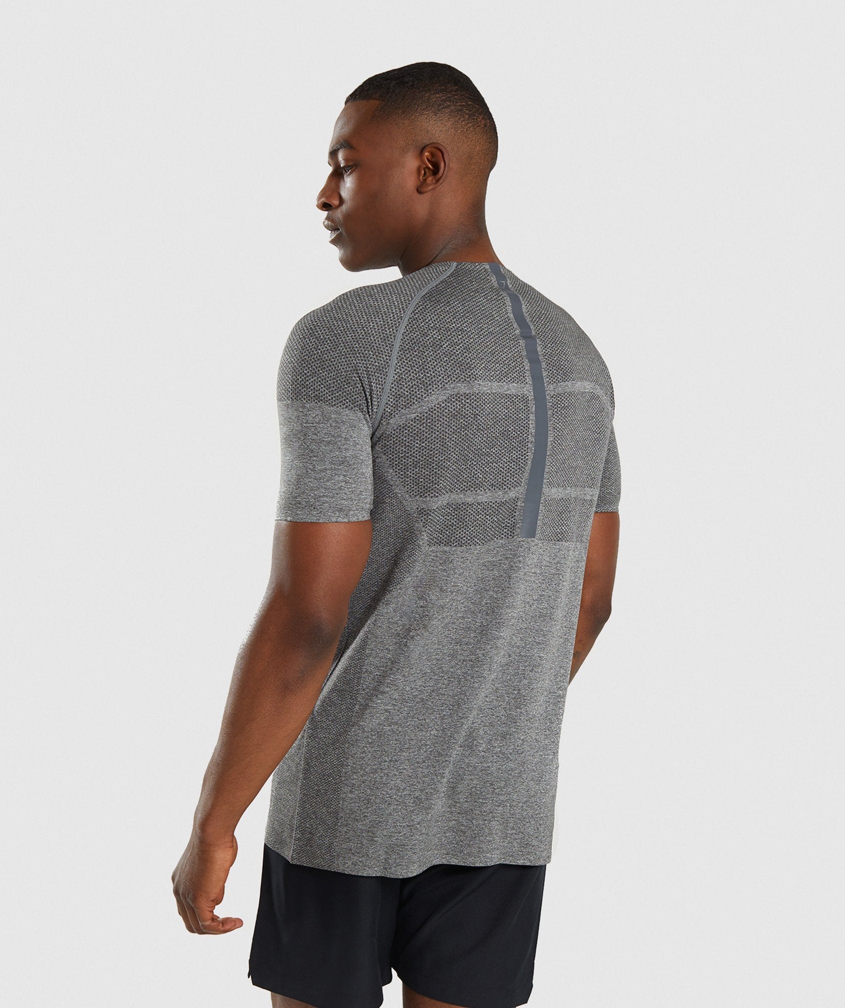 Shadow X Seamless T-Shirt in Charcoal Marl - view 2