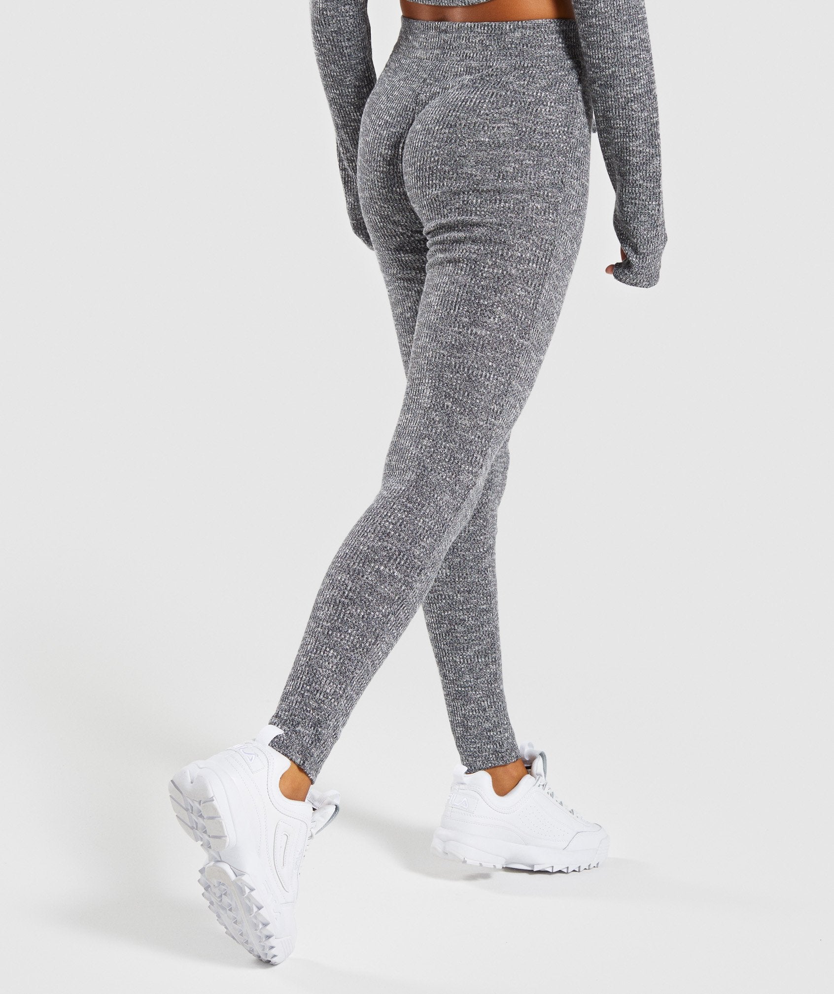 Slounge Leggings in Charcoal Marl - view 2