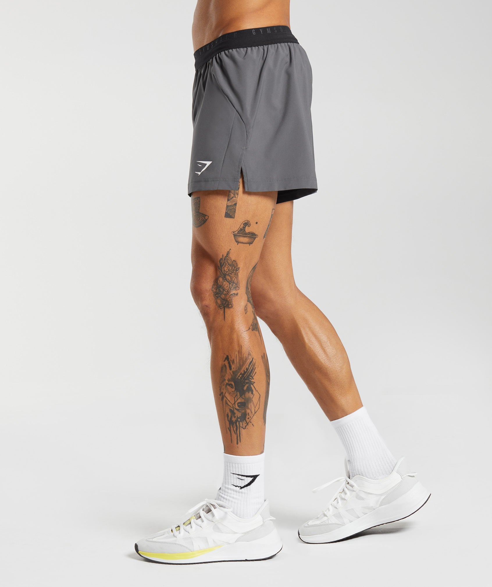 Sport Run 3" Shorts in Silhouette Grey - view 3