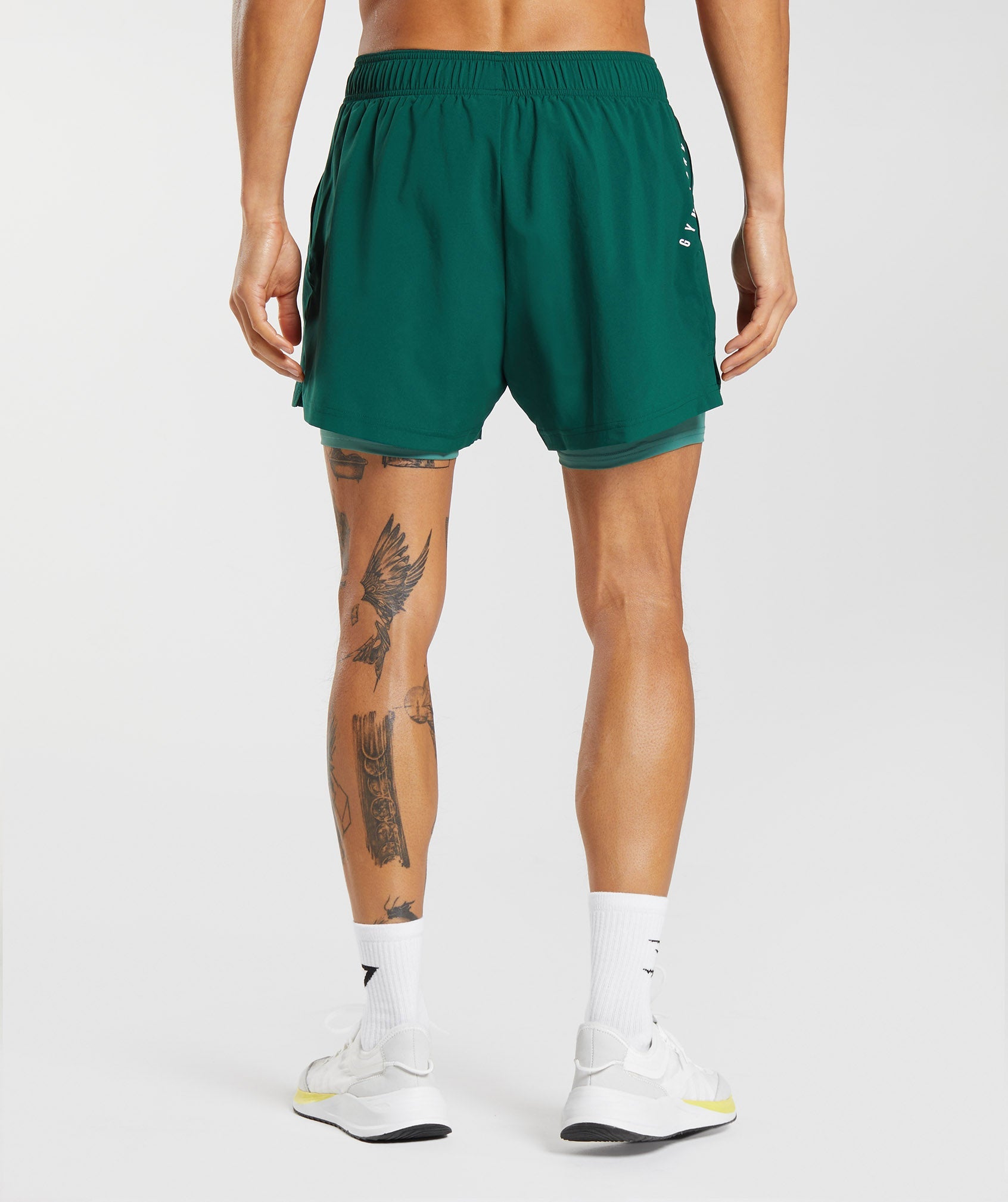 Sport 5" 2 In 1 Shorts in Woodland Green/Hoya Green - view 2