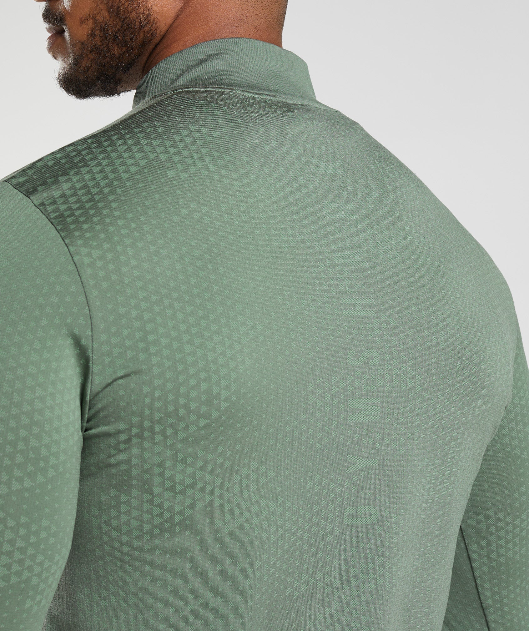 Sport Seamless 1/4 Zip in Willow Green/Desert Sage Green - view 6