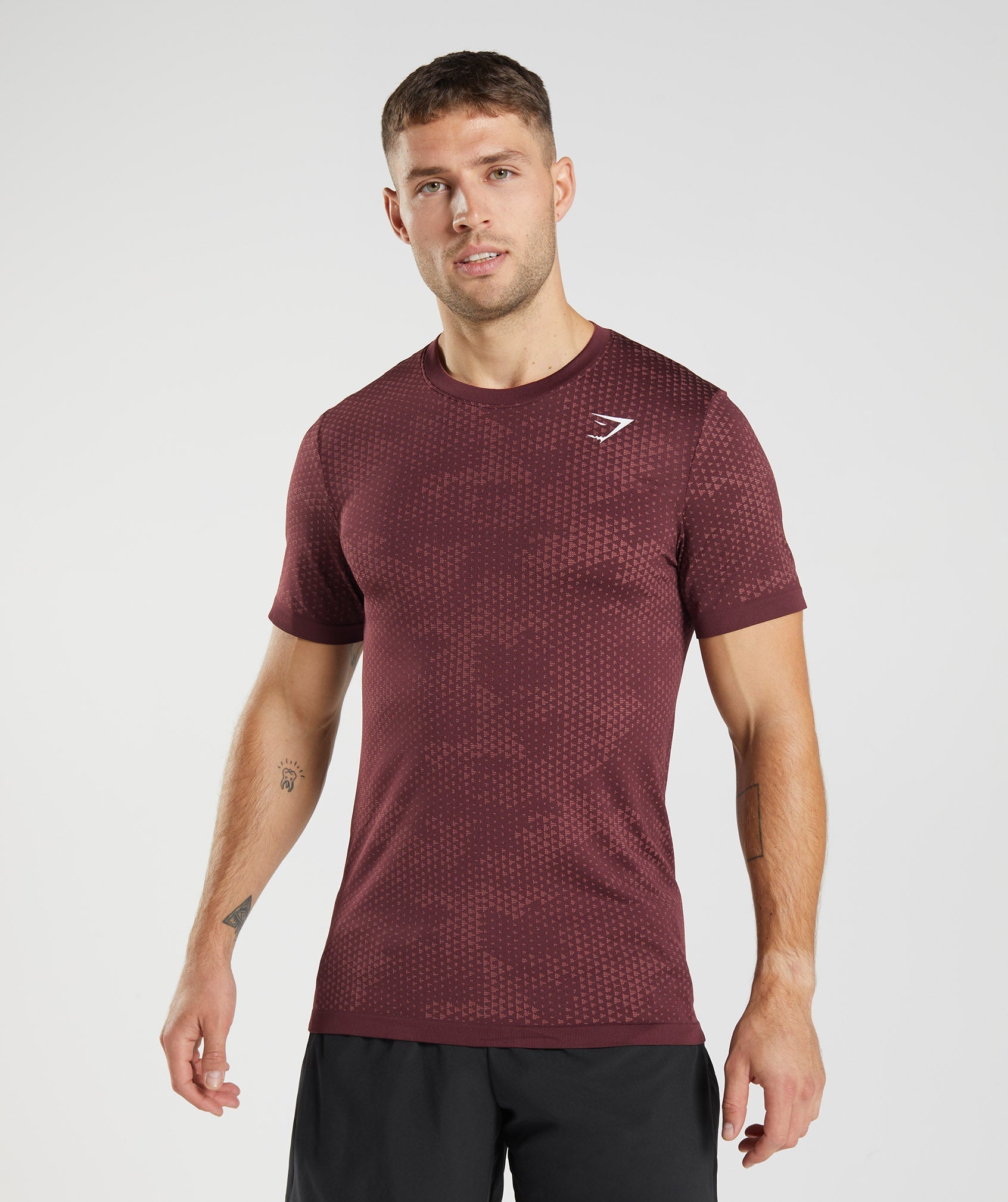 Sport Seamless T-Shirt in Baked Maroon/Rosewood Red - view 1