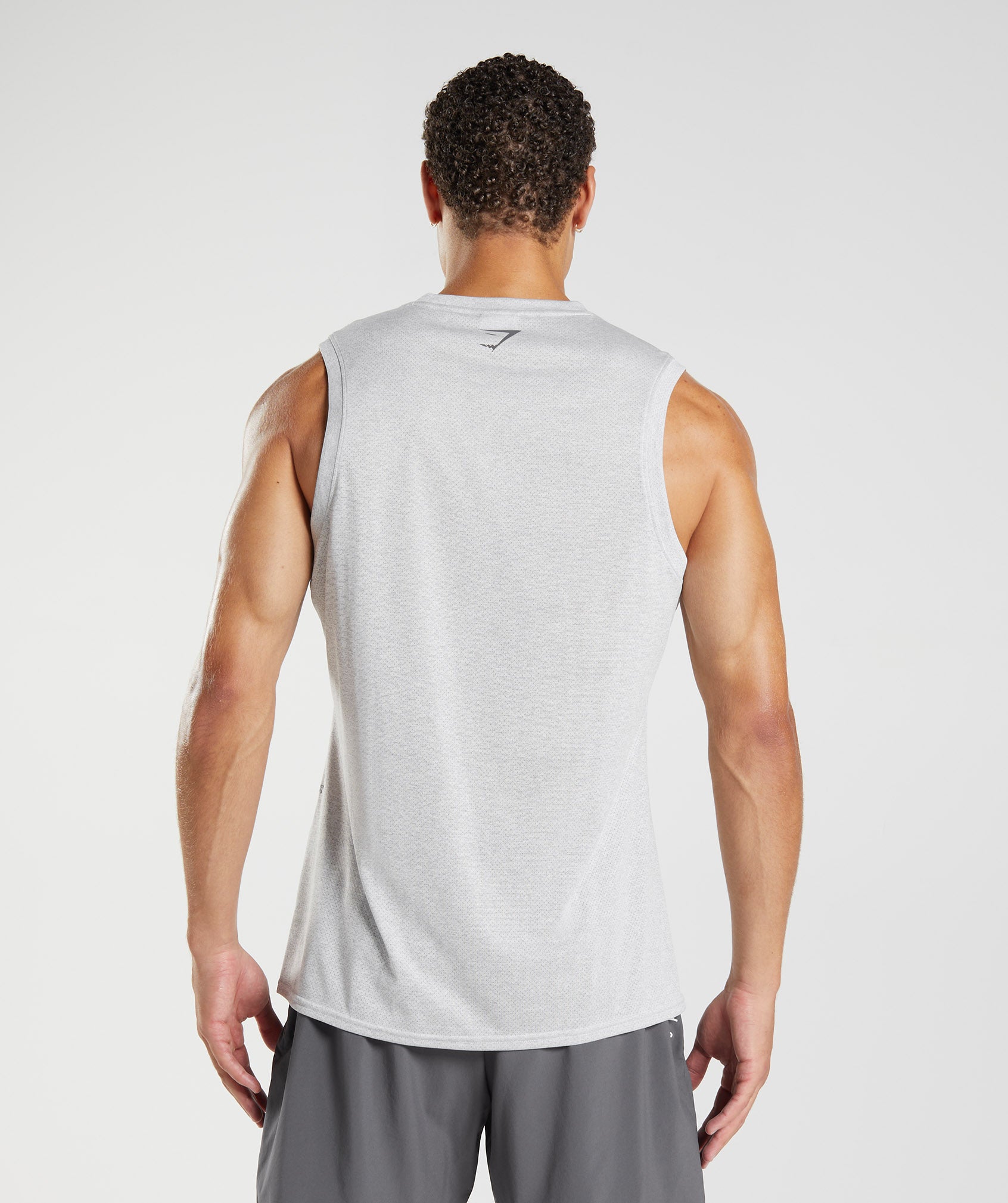 Sport Tank in White/Smokey Grey Marl - view 2