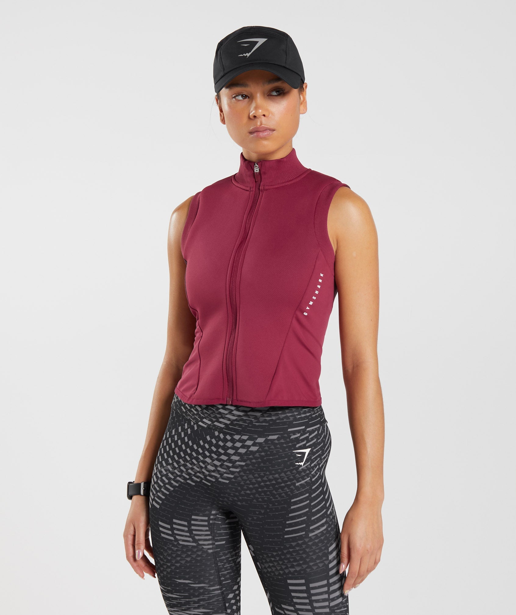 Sport Gilet in Currant Pink - view 1