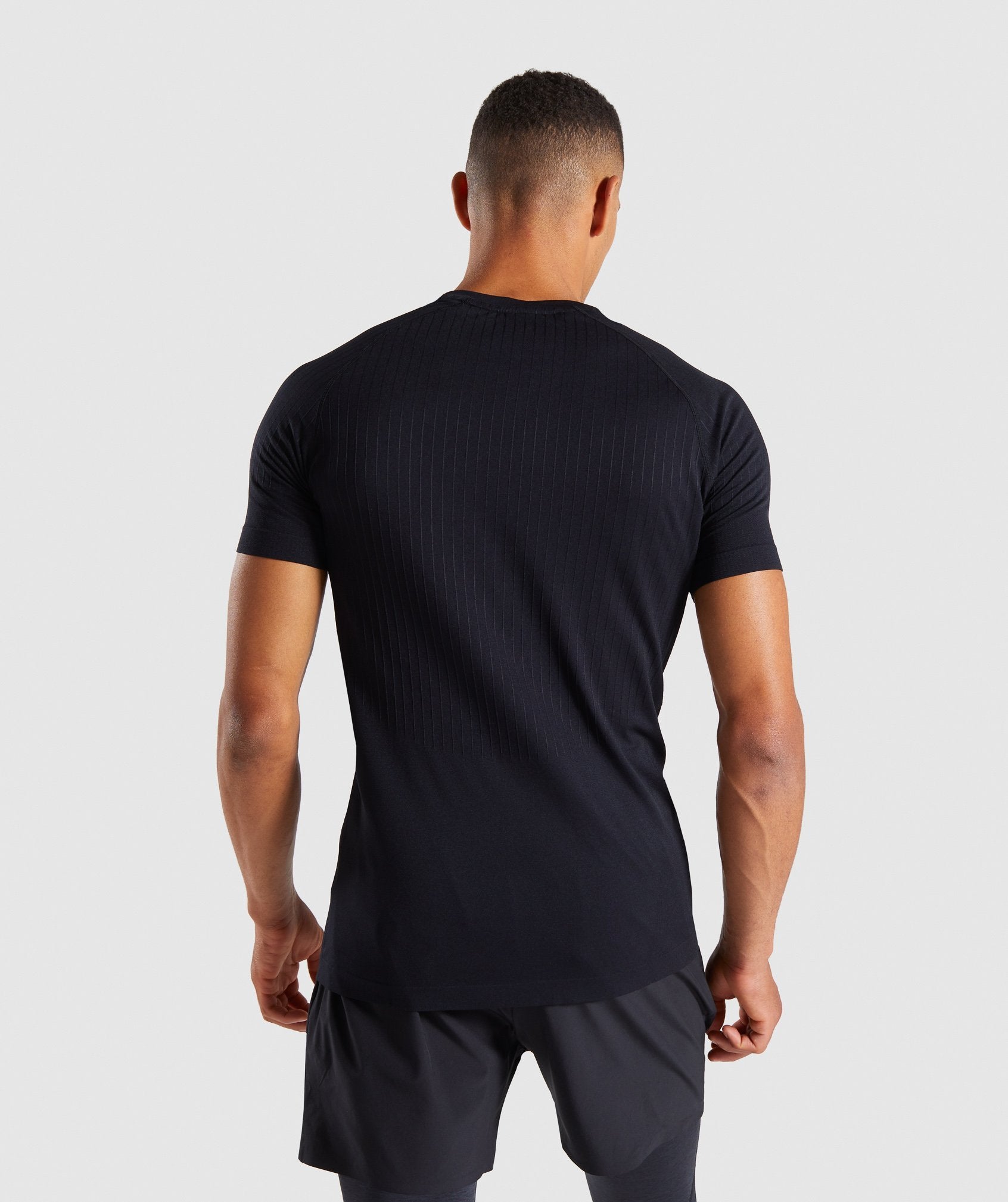 Superior Lightweight Seamless T-Shirt in Black - view 2