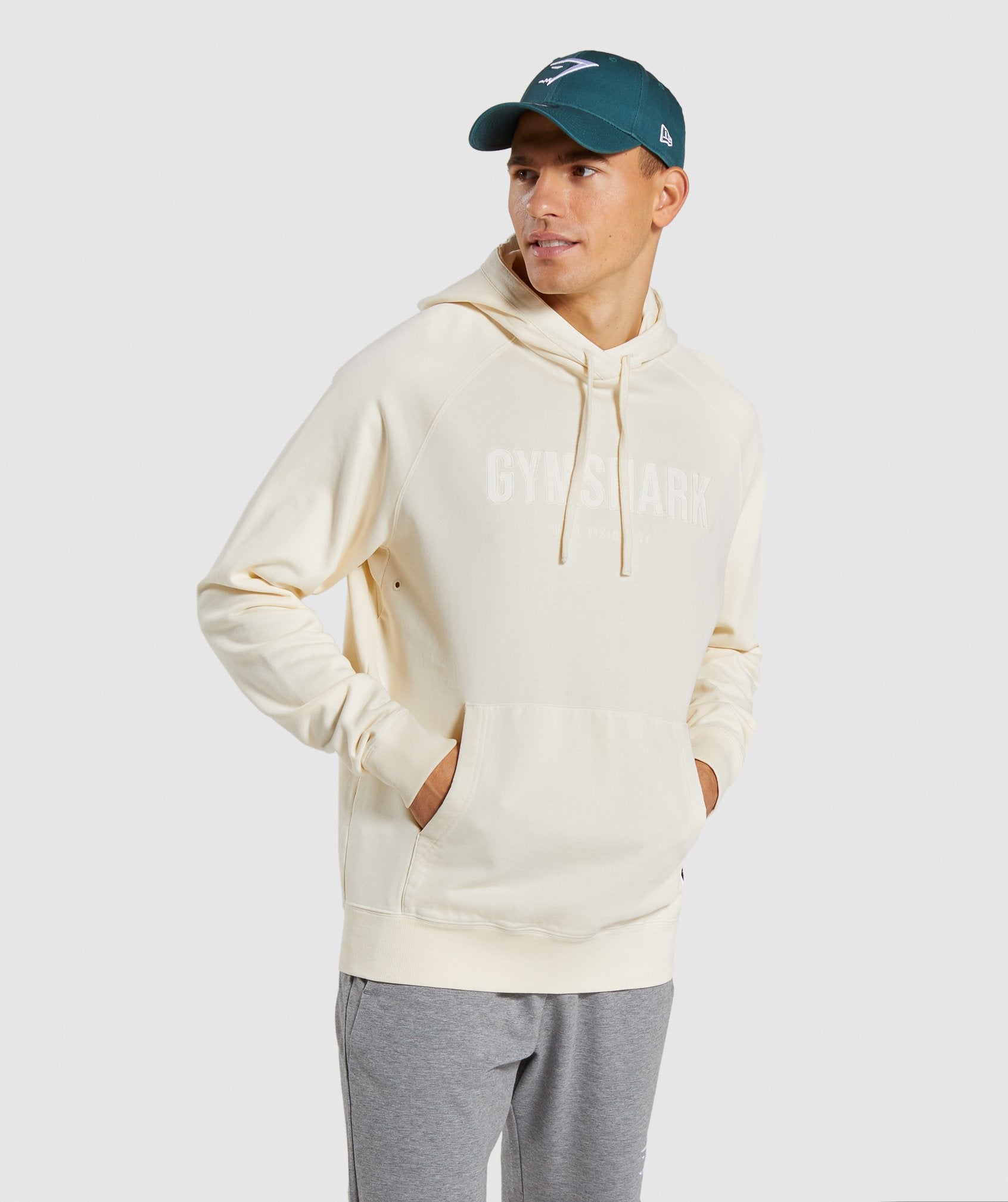 Gymshark Track Hoodie - White Image A