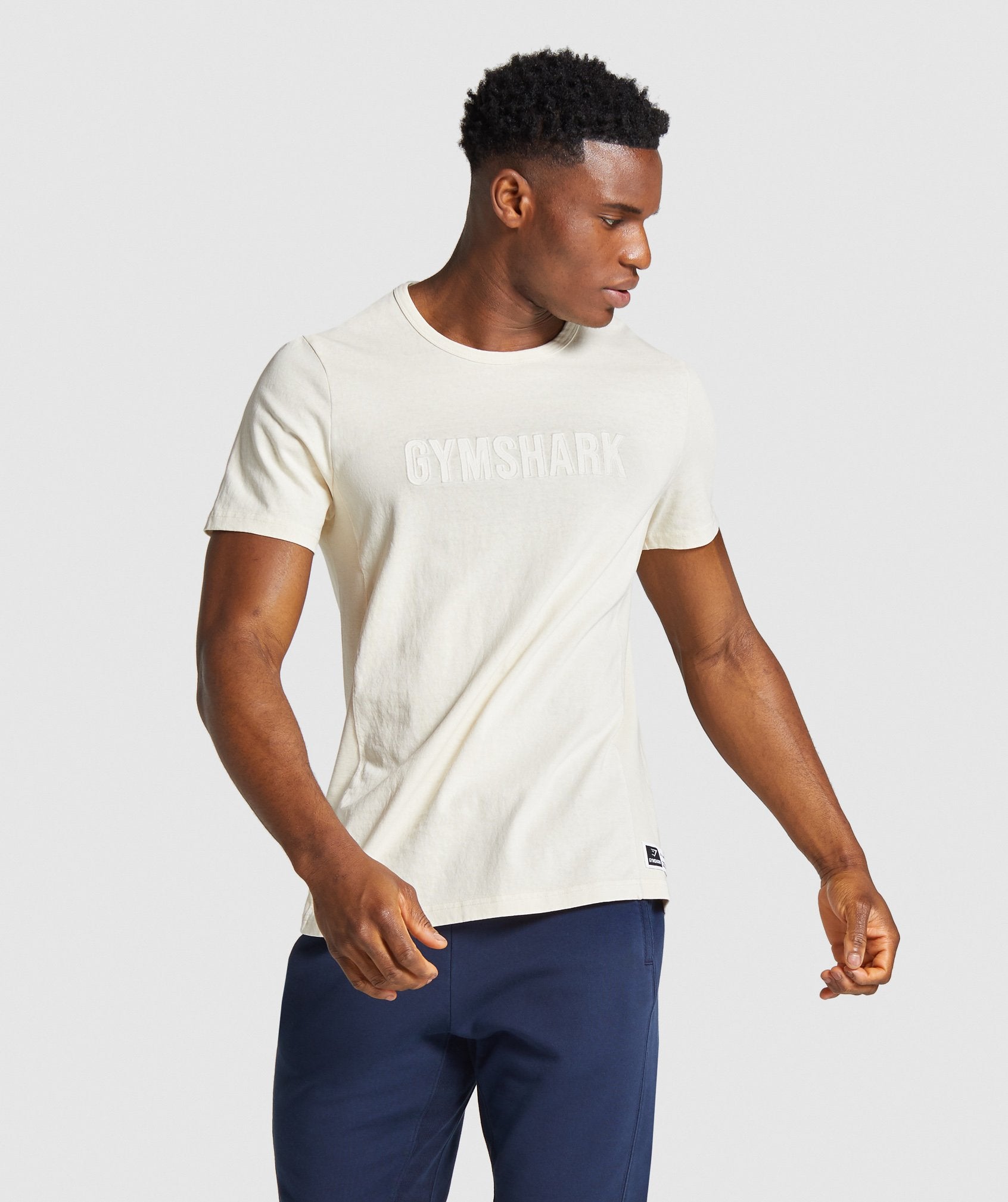 Gymshark Track T-Shirt - White Image A