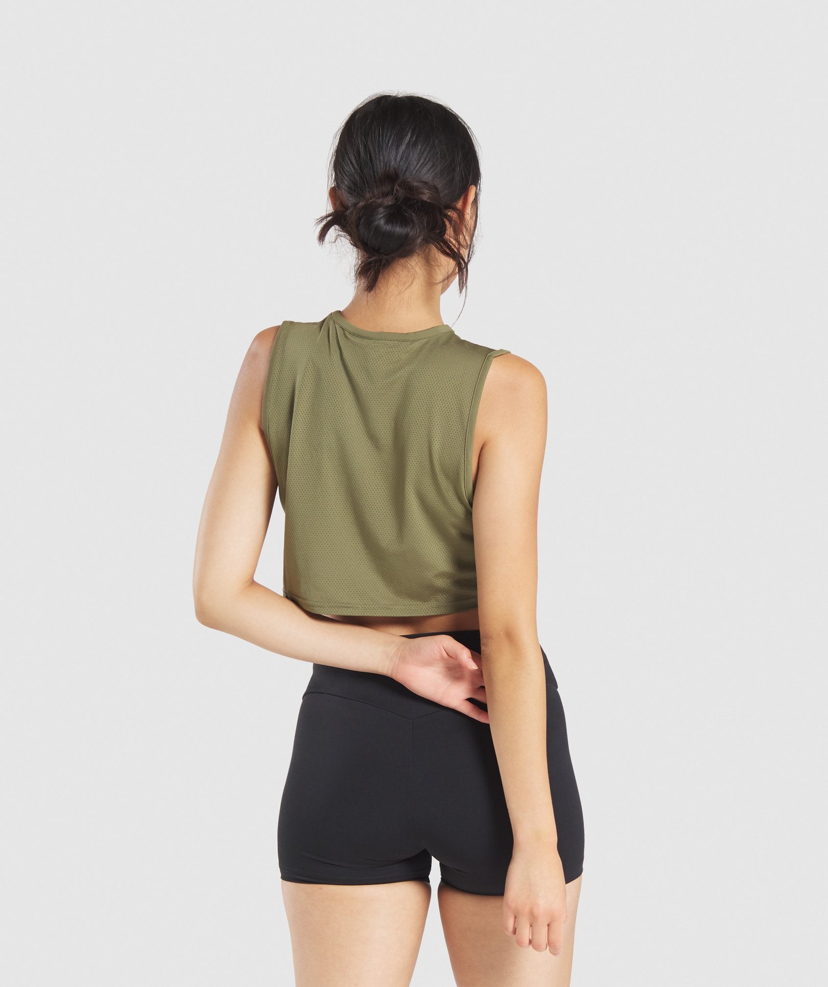 Training Crop Tank in Dark Green - view 2