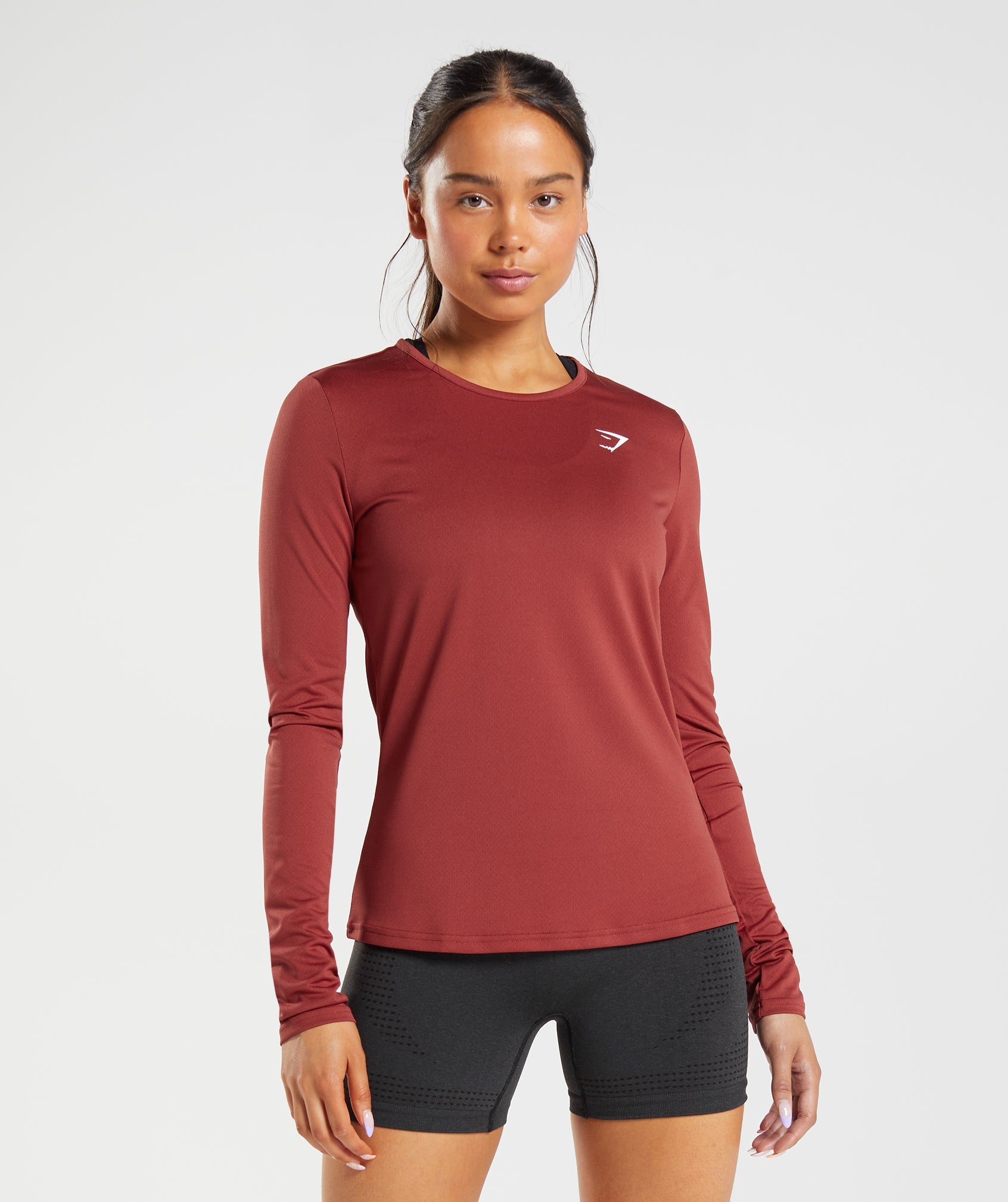 Training Long Sleeve Top in Rosewood Red - view 1