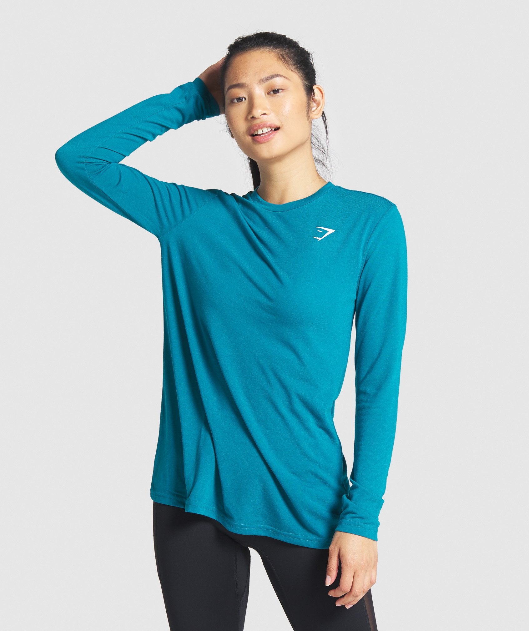 Training Oversized Long Sleeve Tee in Teal