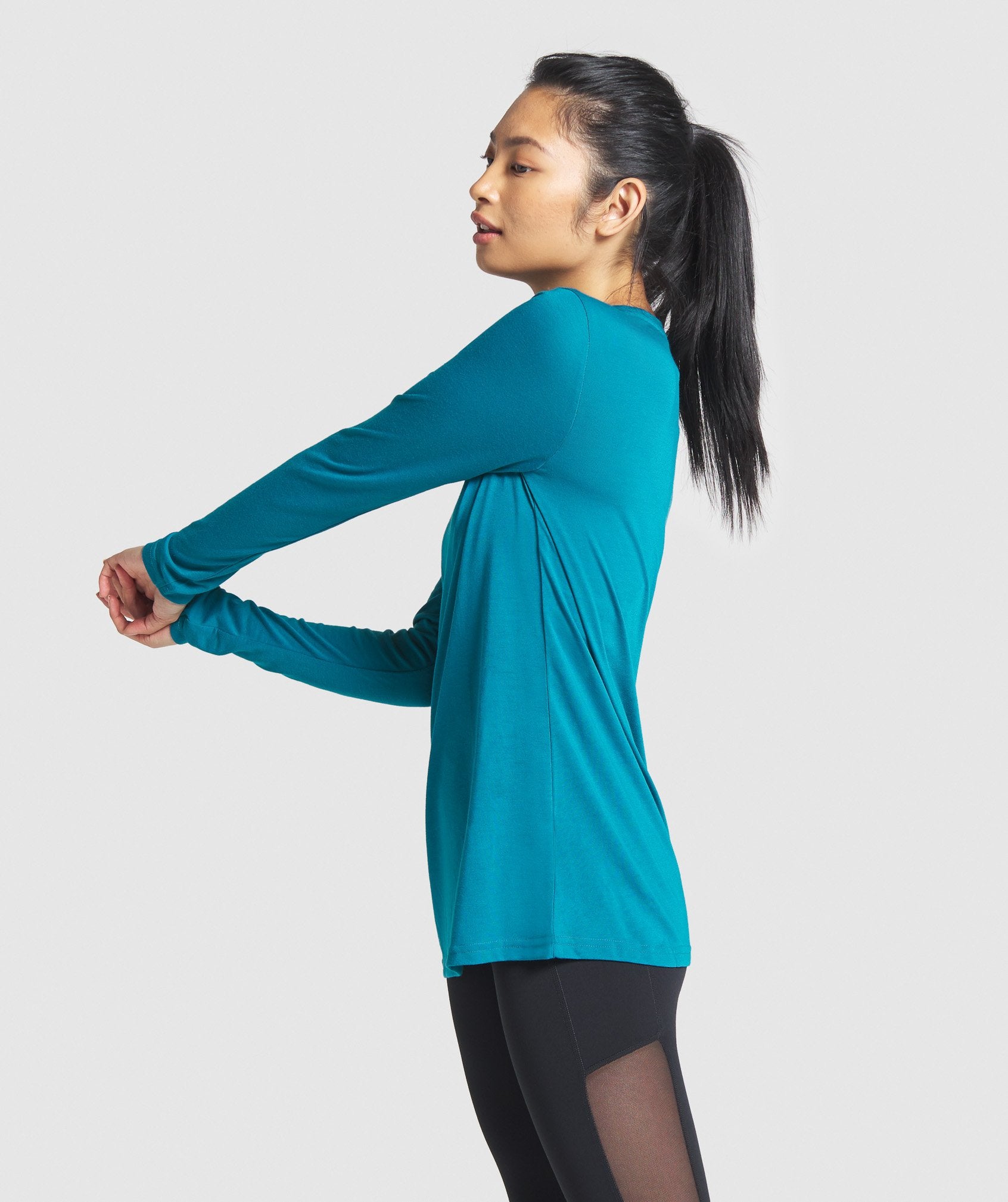 Training Oversized Long Sleeve Tee in Teal