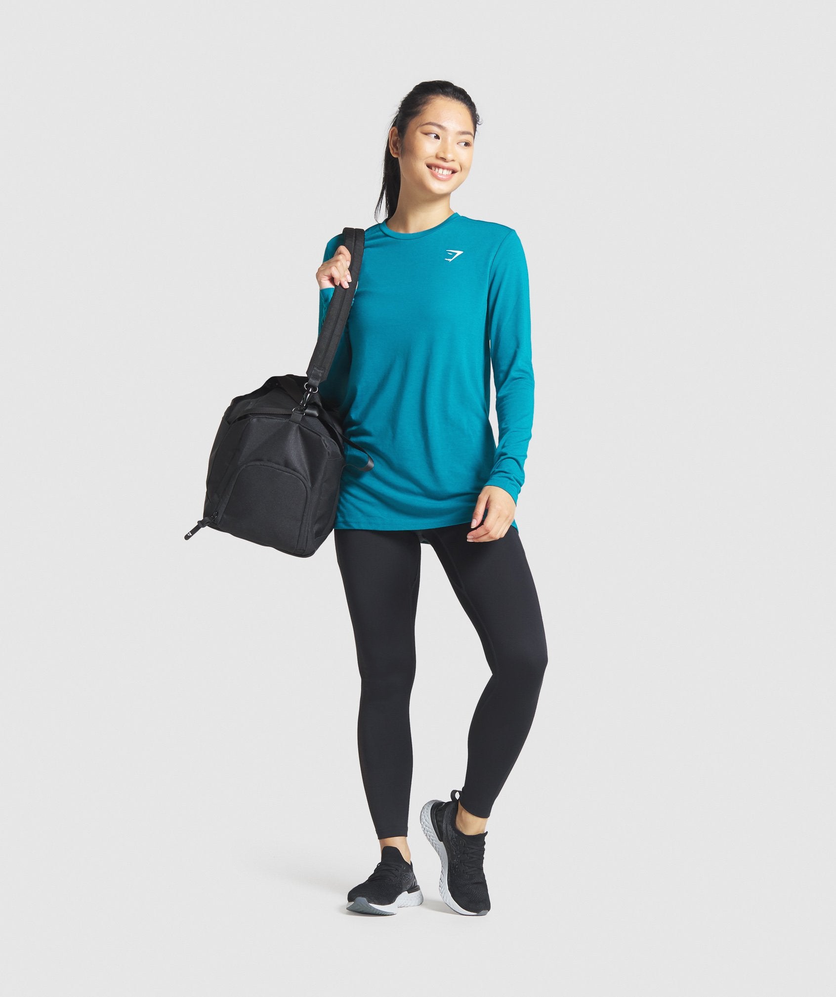 Training Oversized Long Sleeve Tee in Teal