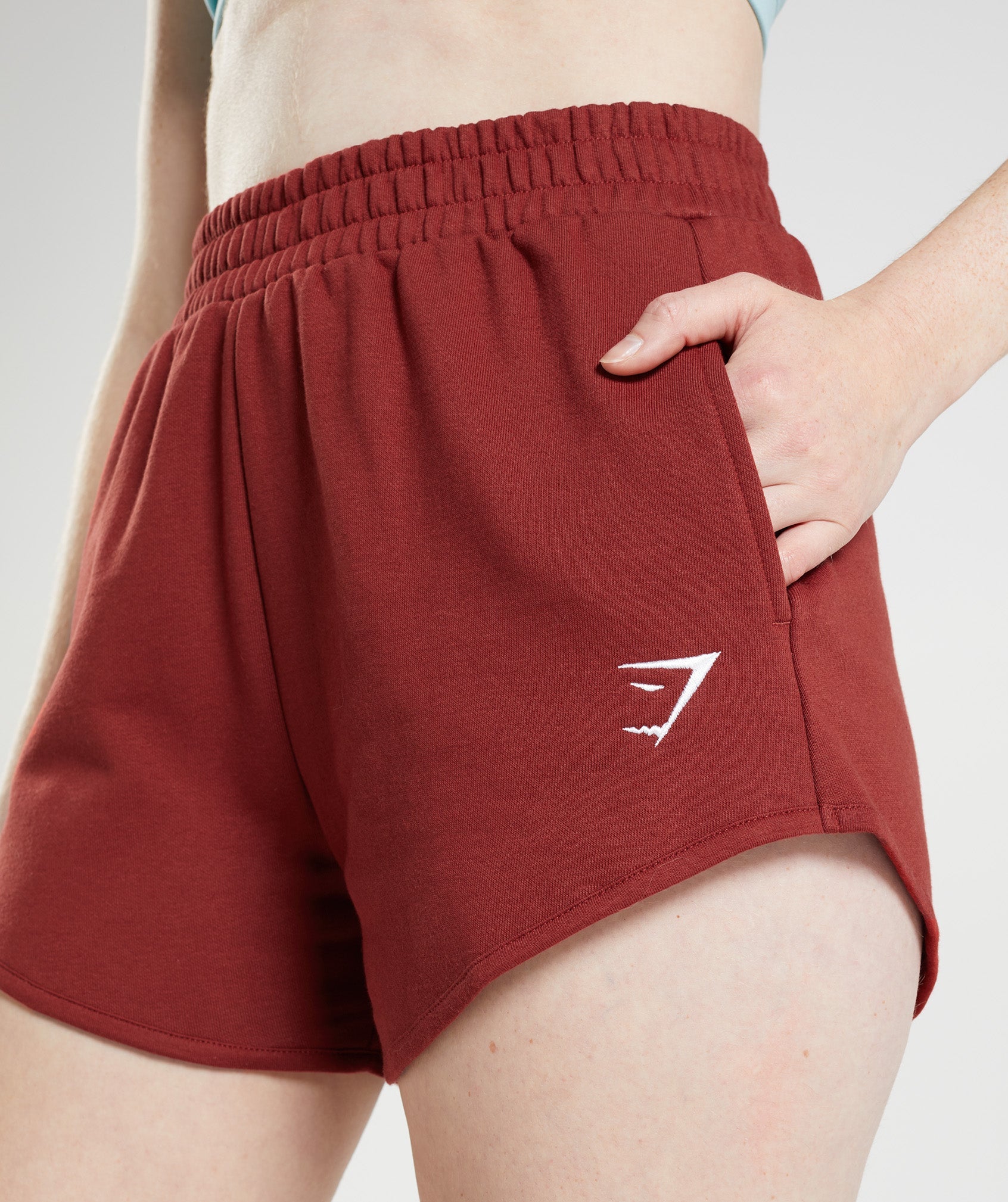 Training Sweat Shorts in Rosewood Red - view 3