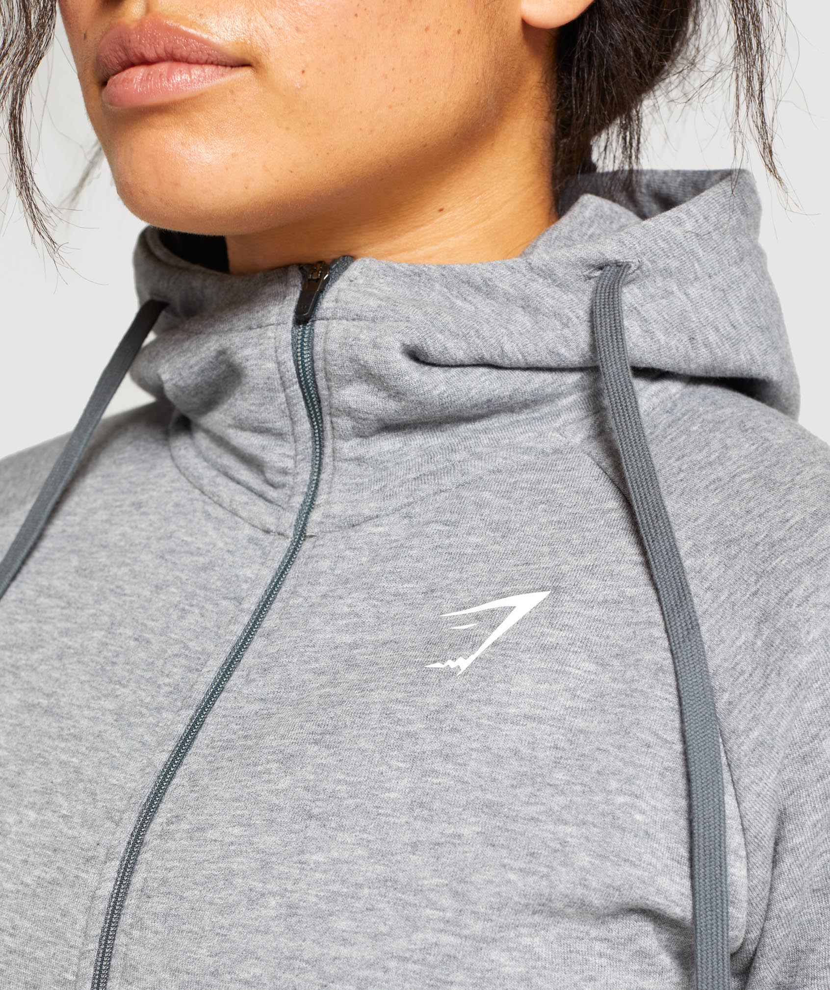 Training Zip Up Hoodie in Charcoal Marl