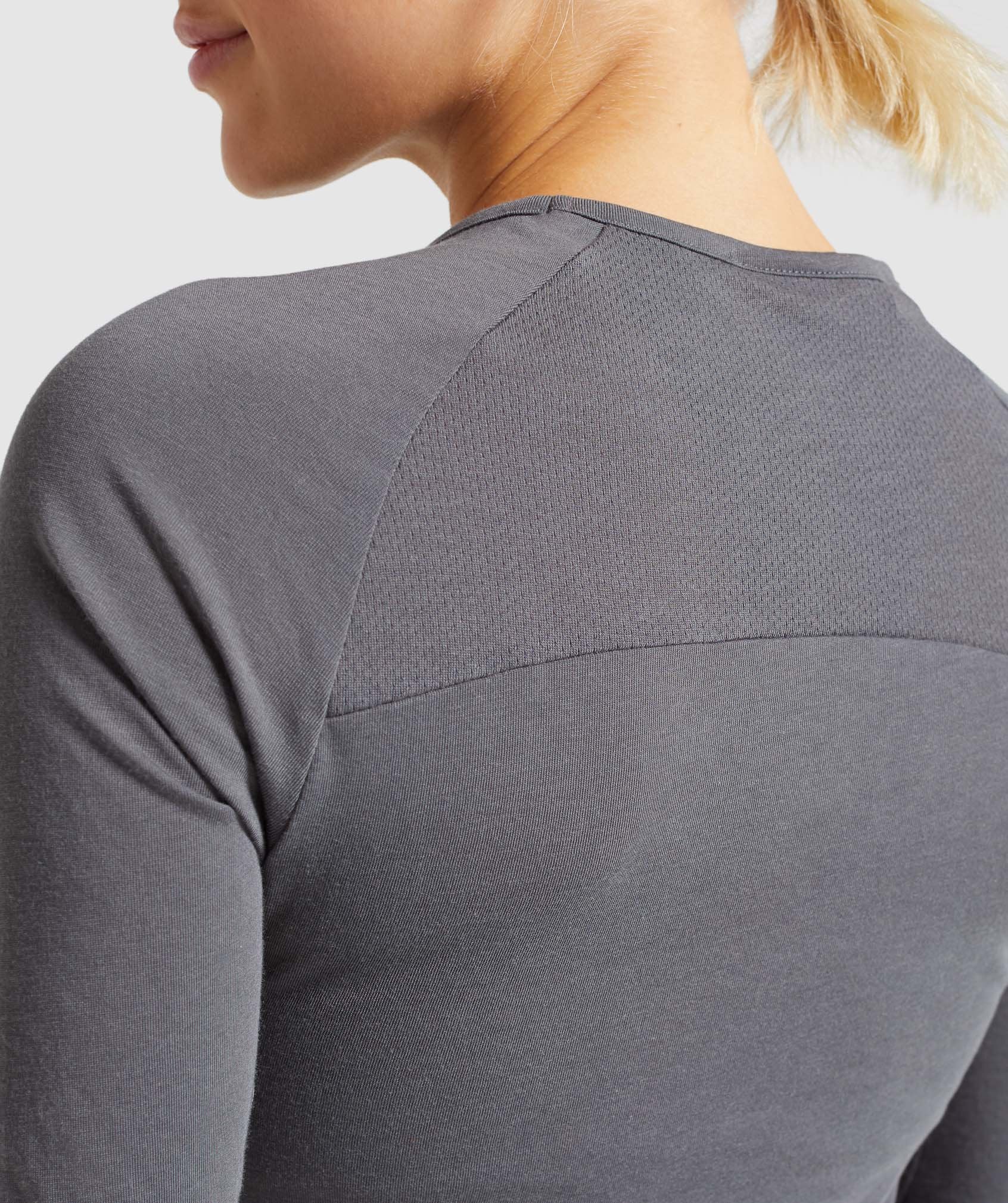 Gymshark Training Long Sleeve Top - Charcoal Image D2