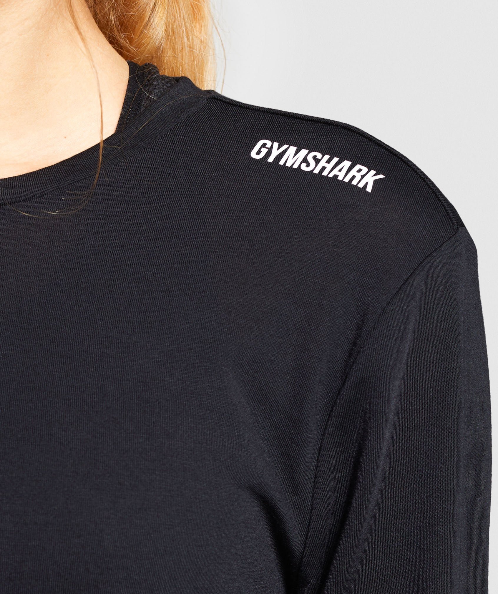 Gymshark Training Oversized Long Sleeve Tee - Black Image D1