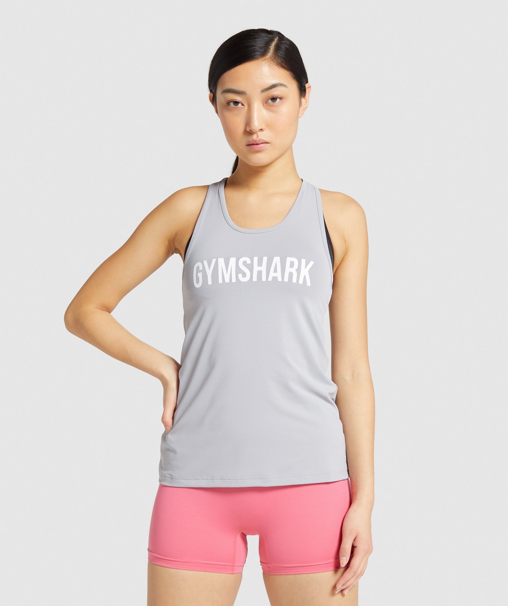 Gymshark Training Vest - Light Grey Image A