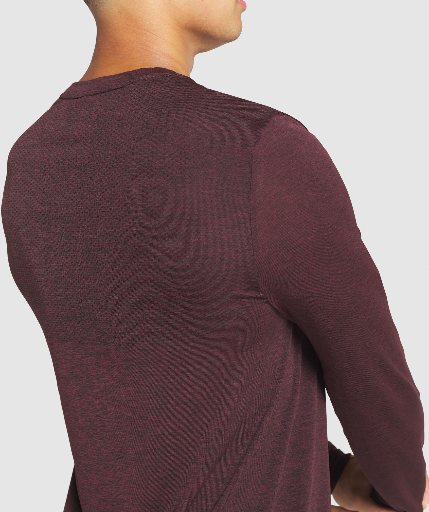 Vital Long Sleeve T-Shirt in Burgundy Marl