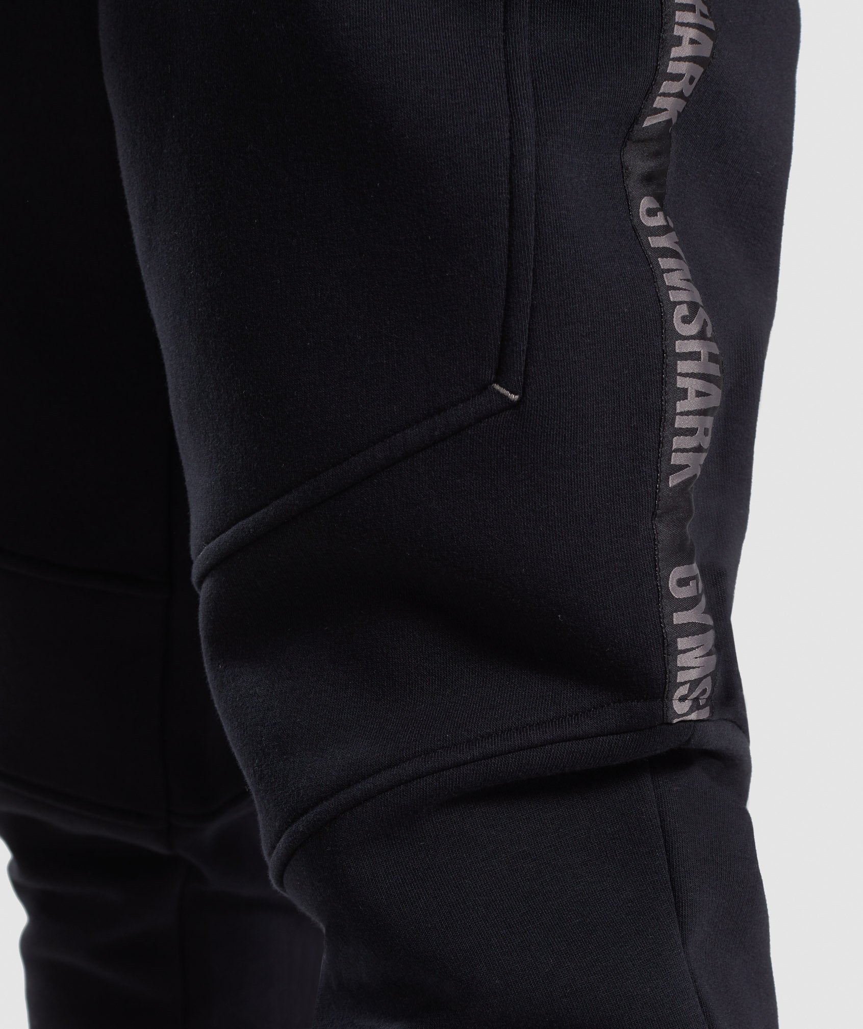 Taped Joggers in Black - view 6