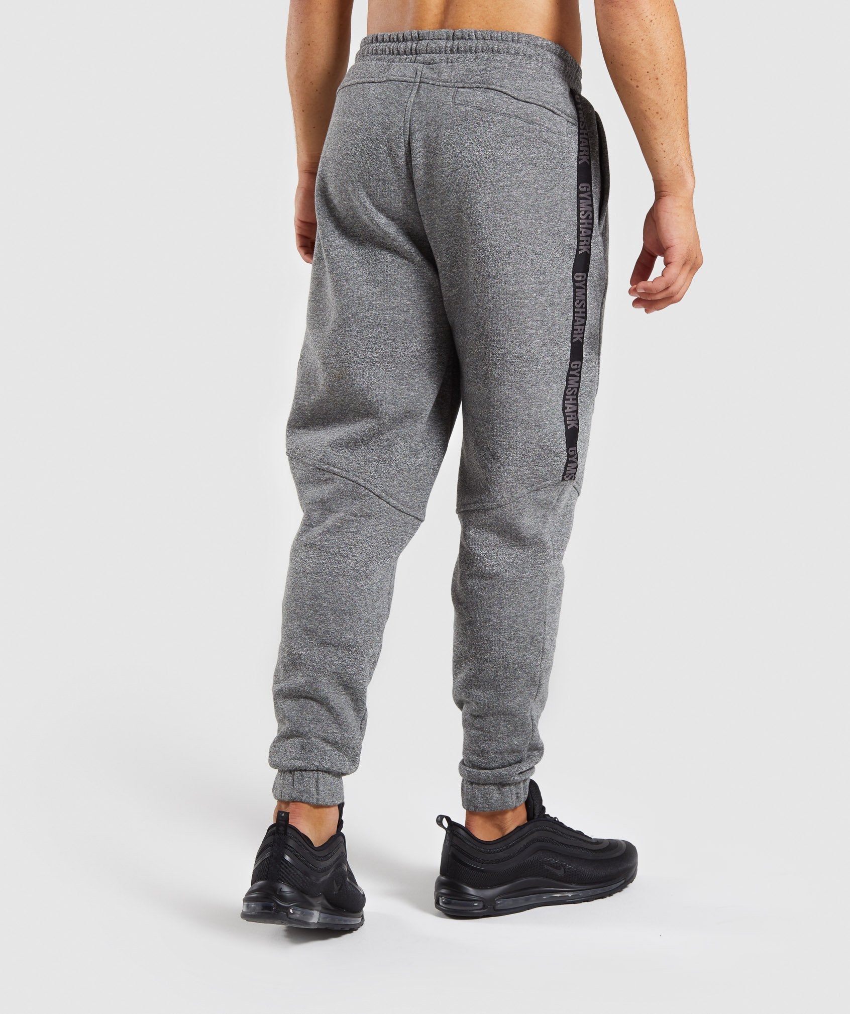 Taped Joggers in Grey Marl - view 2