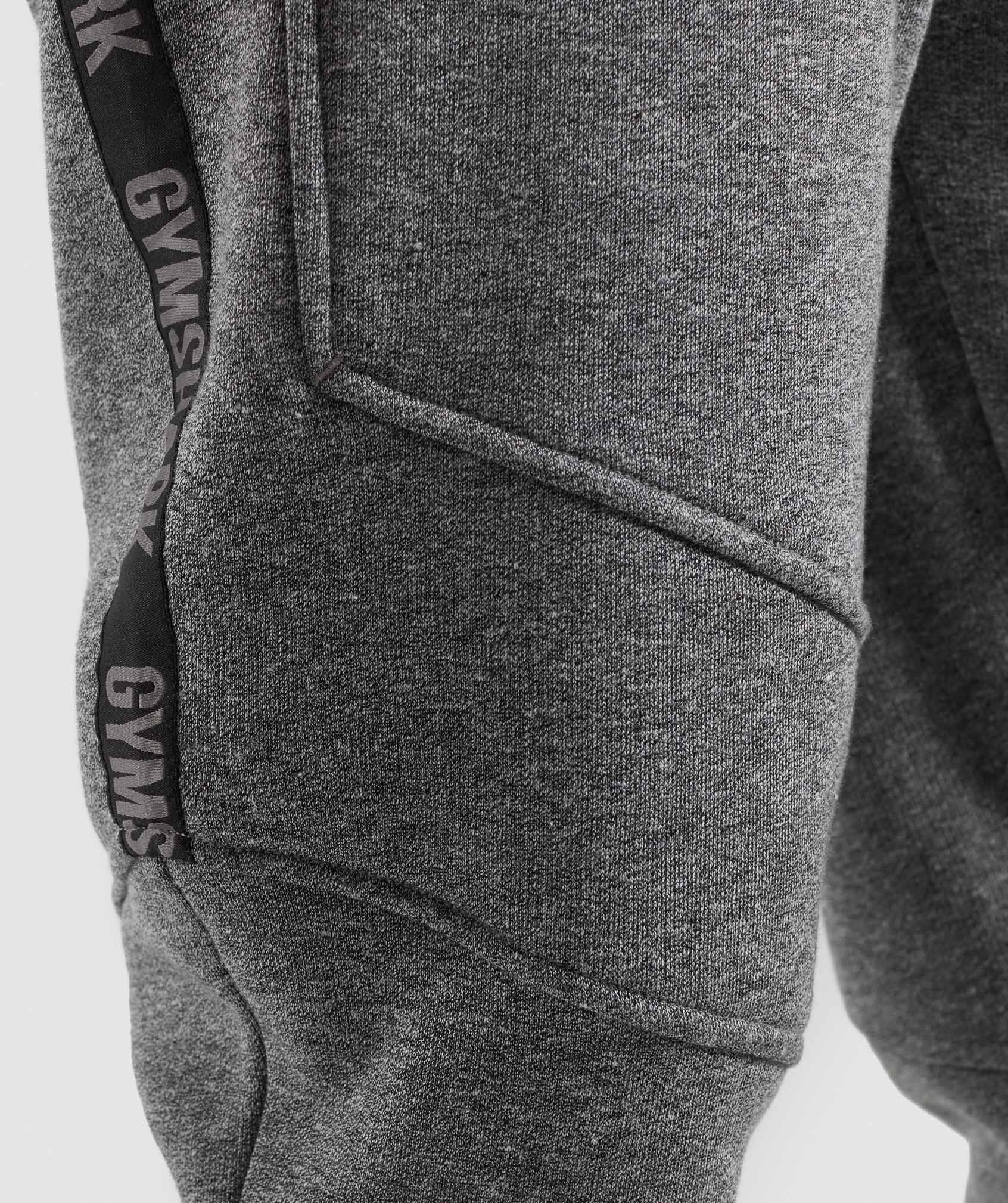 Taped Joggers in Grey Marl - view 6