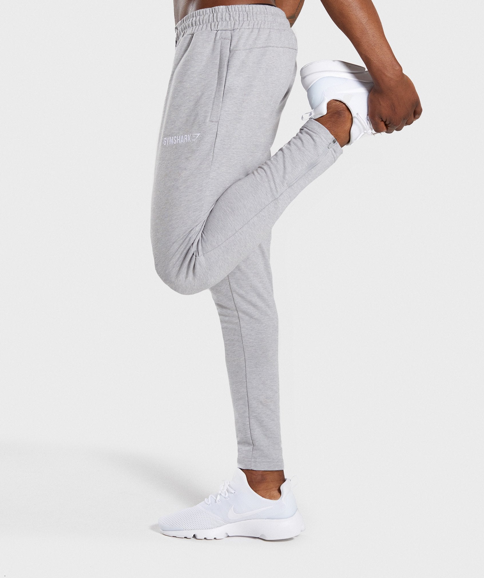 Tapered Bottoms in Light Grey Marl - view 3