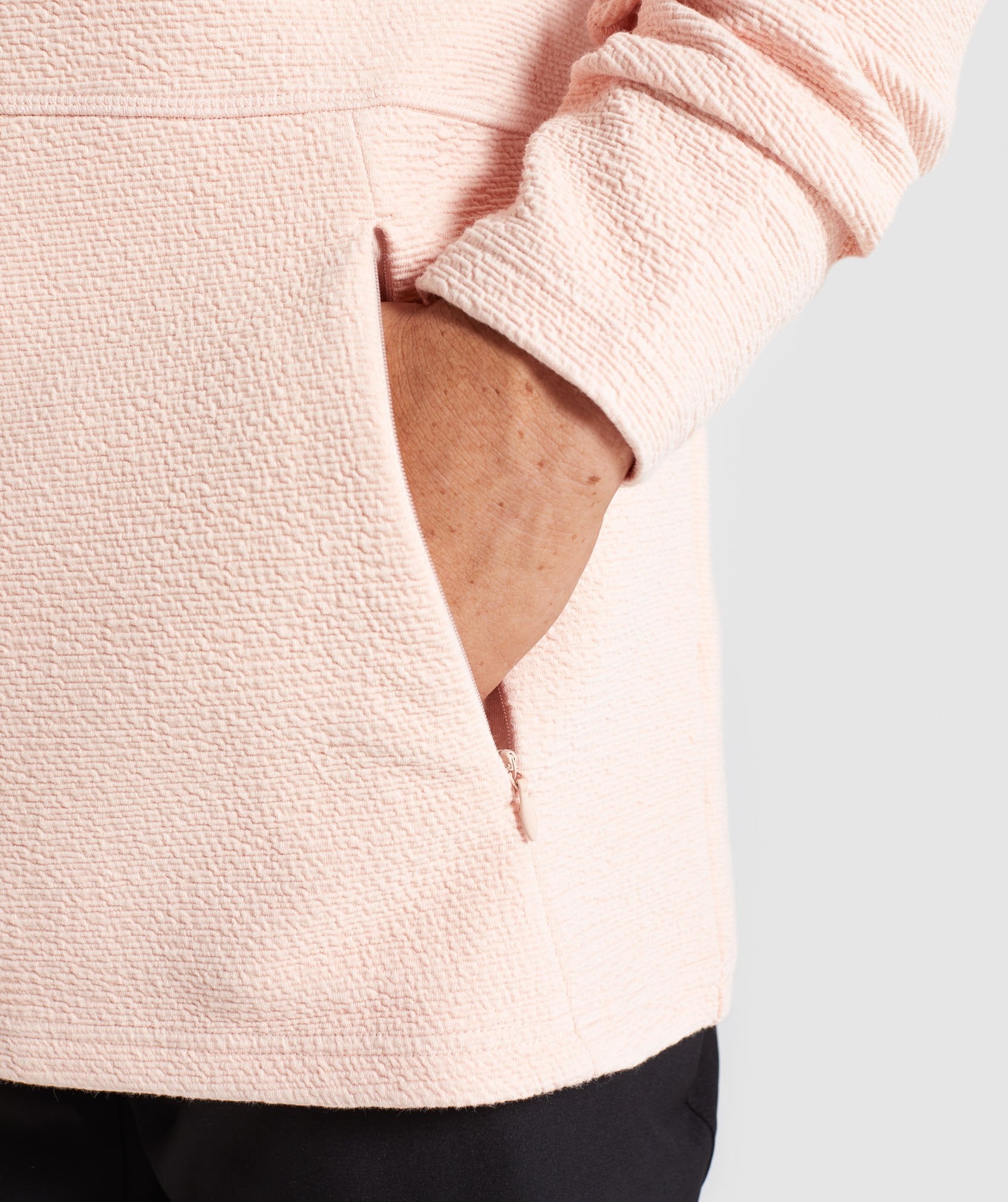 Textured Pullover in Blush Nude - view 5