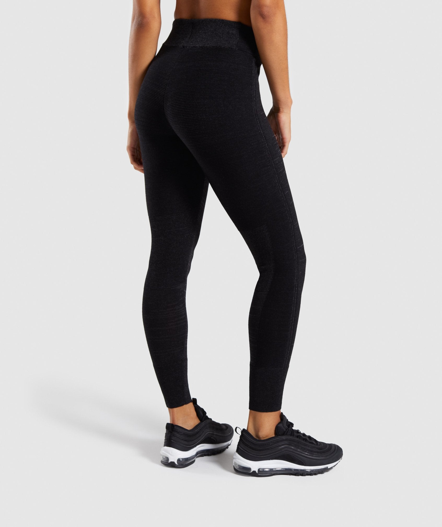 Time Out Knit Joggers in Black Marl - view 2