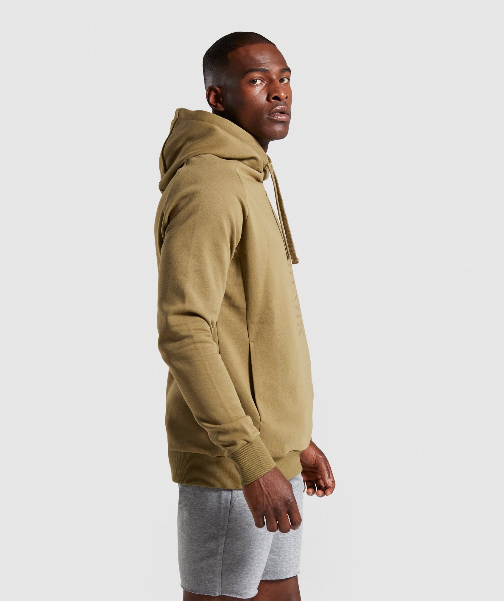 Tonal Hoodie in Khaki - view 3