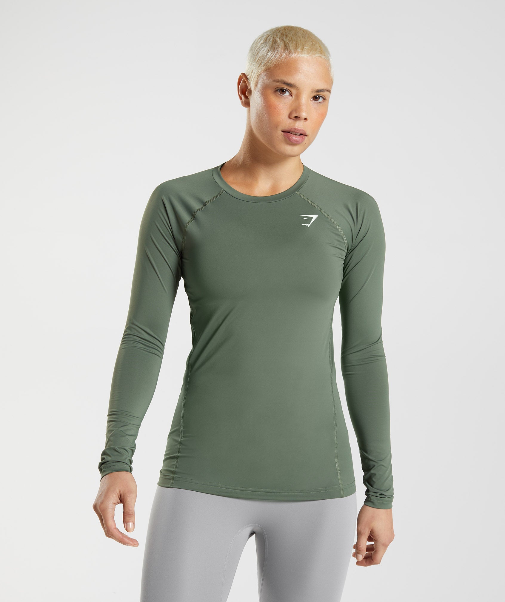 Training Baselayer Long Sleeve Top in Core Olive - view 1
